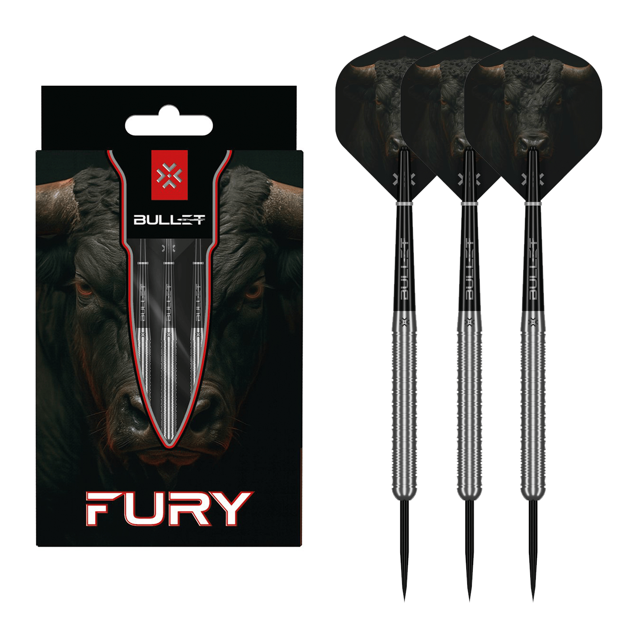 Bullet Fury - 90% Tungsten Steel Tip Darts 22 Grams Darts