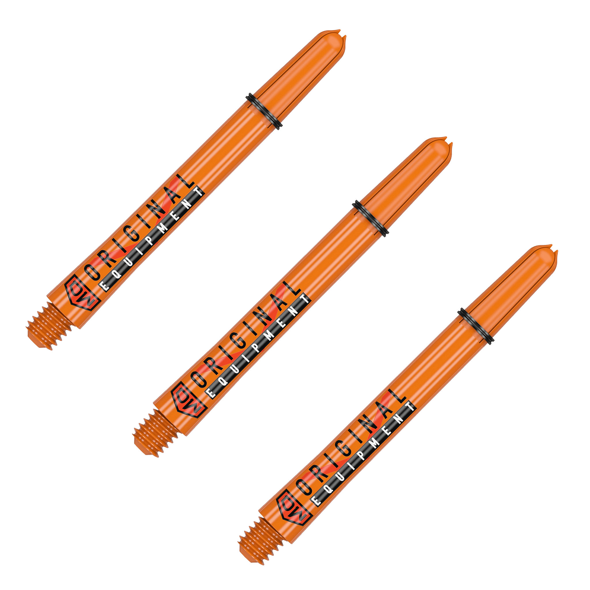 DW Clinch Multi Pack - Nylon Dart Shafts (3 Sets) Medium (48mm) / Orange Flights & Shafts