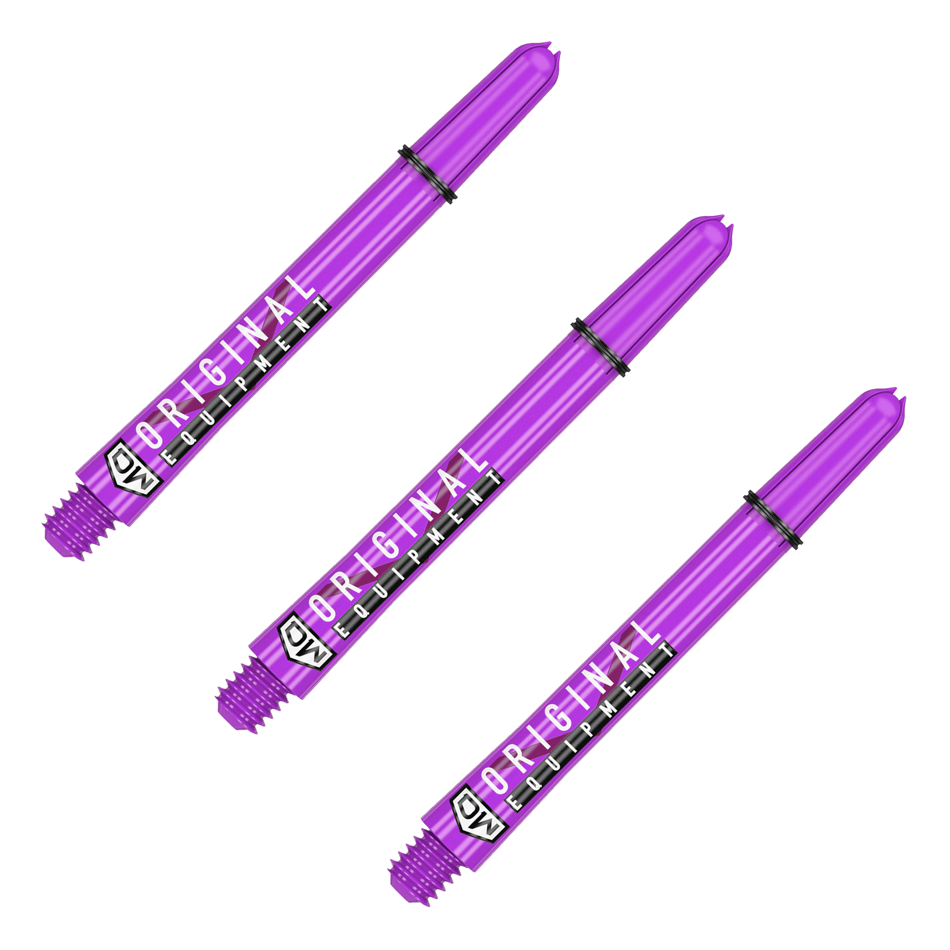 DW Clinch Multi Pack - Nylon Dart Shafts (3 Sets) Medium (48mm) / Purple Flights & Shafts