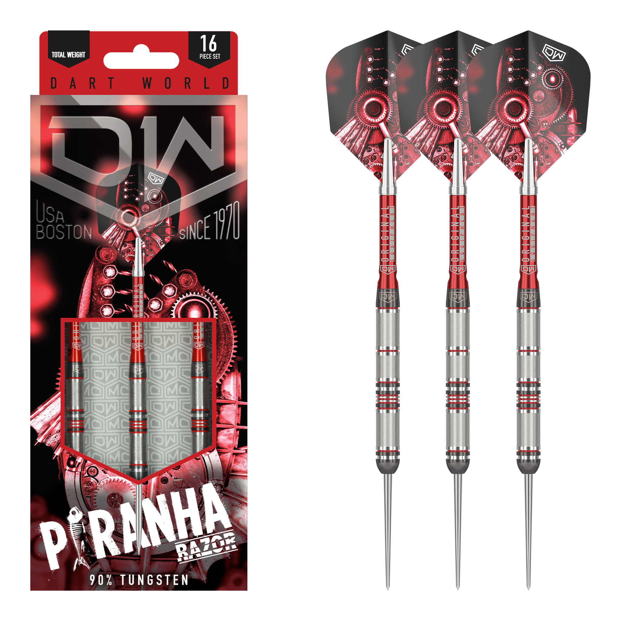 DW Piranha Razor 01 - 90% Tungsten Steel Tip Darts 22 Grams Darts