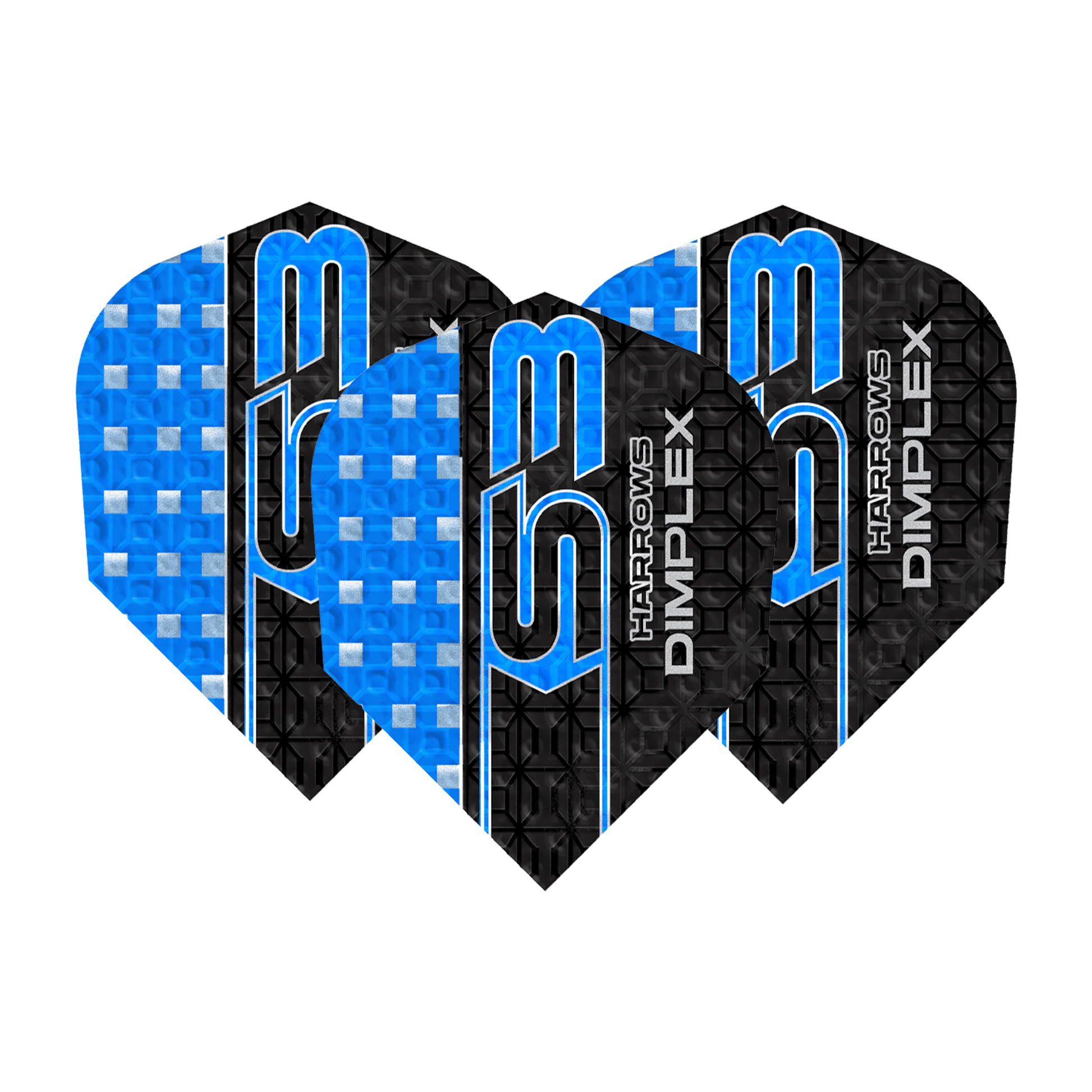 Harrows Dimplex - Dart Flights No. 6 / Blue Flights & Shafts