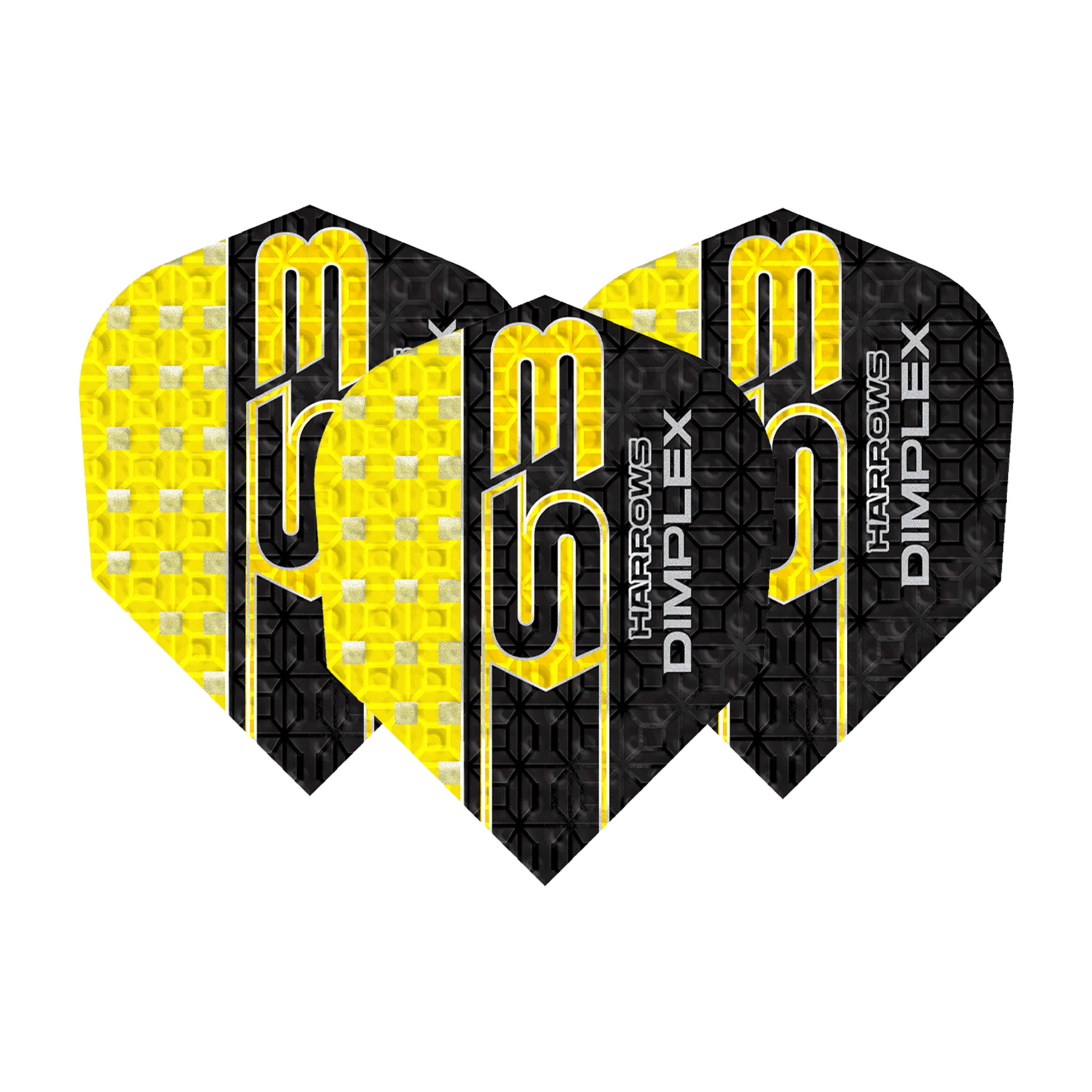 Harrows Dimplex - Dart Flights No. 6 / Yellow Flights & Shafts