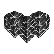 Harrows Monarch - Silika Dart Flights Black & Silver Dart Flights