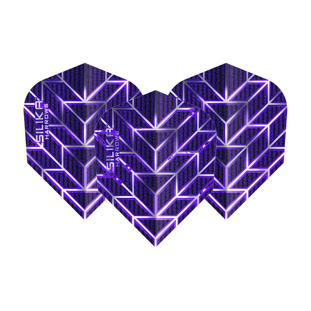 Harrows Monarch - Silika Dart Flights Purple Dart Flights