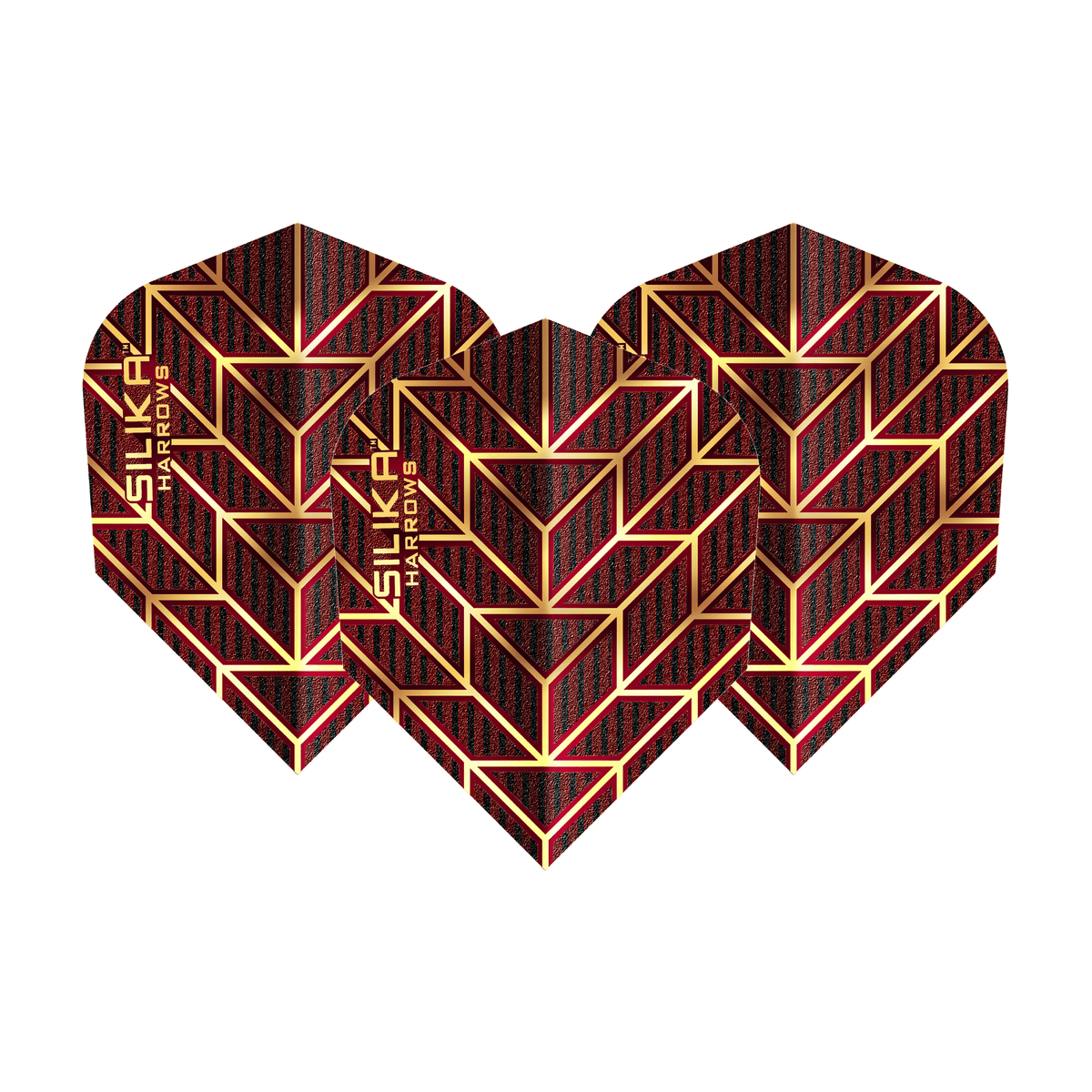 Harrows Monarch - Silika Dart Flights Red Dart Flights