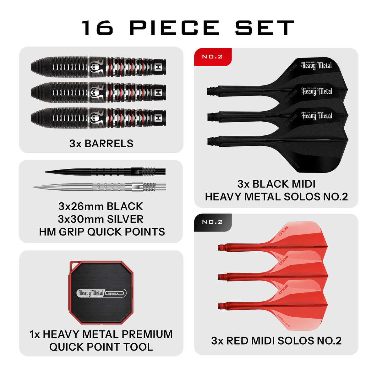Harrows Ryan Searle Geo Quick Point - 90% Tungsten Steel Tip Darts Darts
