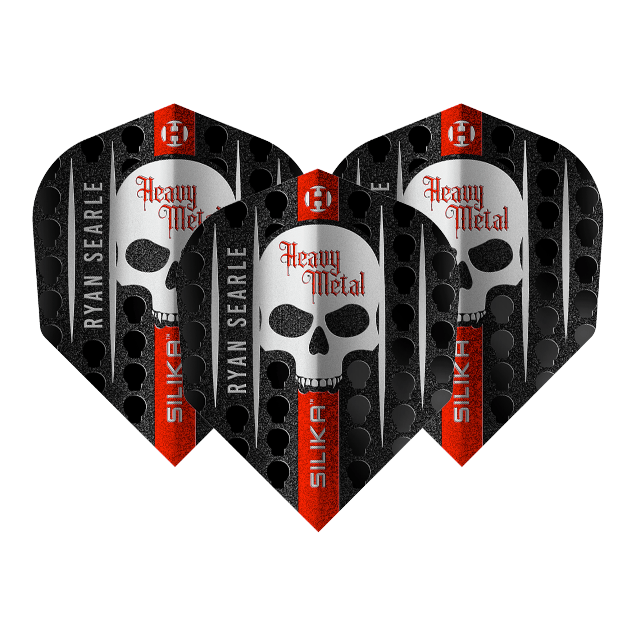 Harrows Ryan Searle Series 3 - Dart Flights No. 6 / Red & Black Flights & Shafts