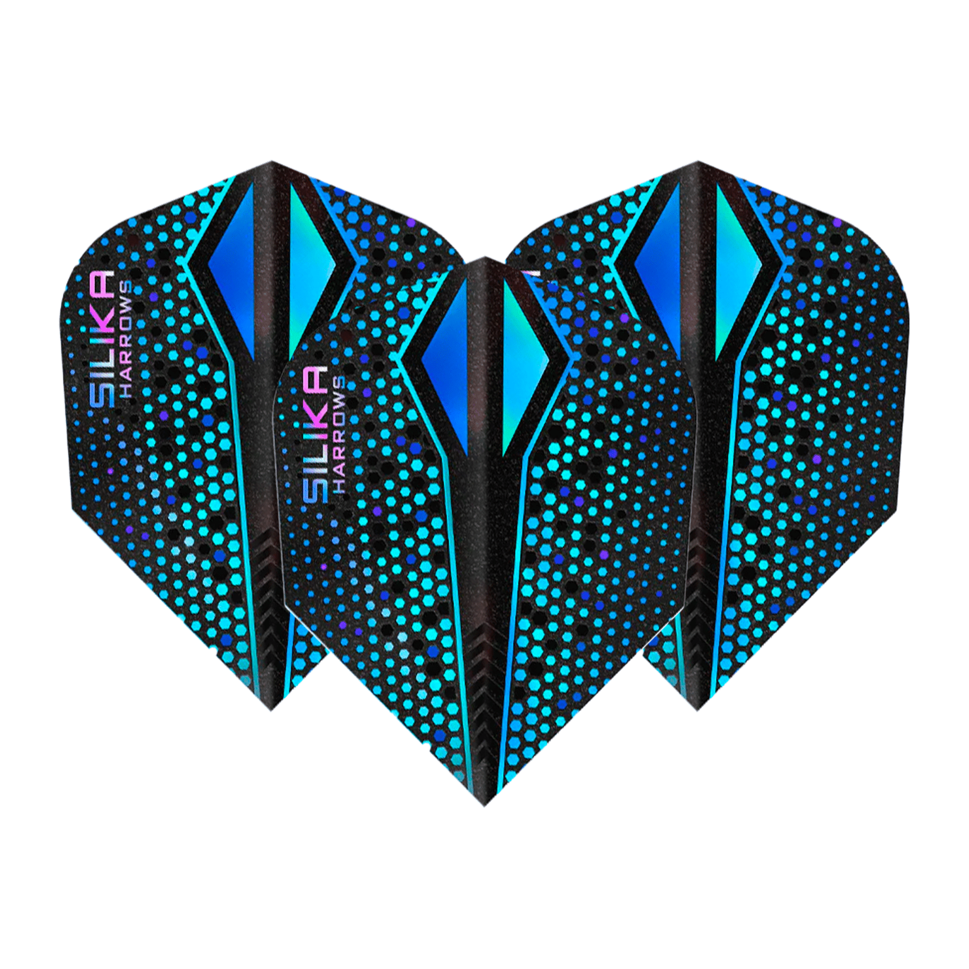 Harrows Silika Colourshift X - Dart Flights No. 6 / Blue Flights