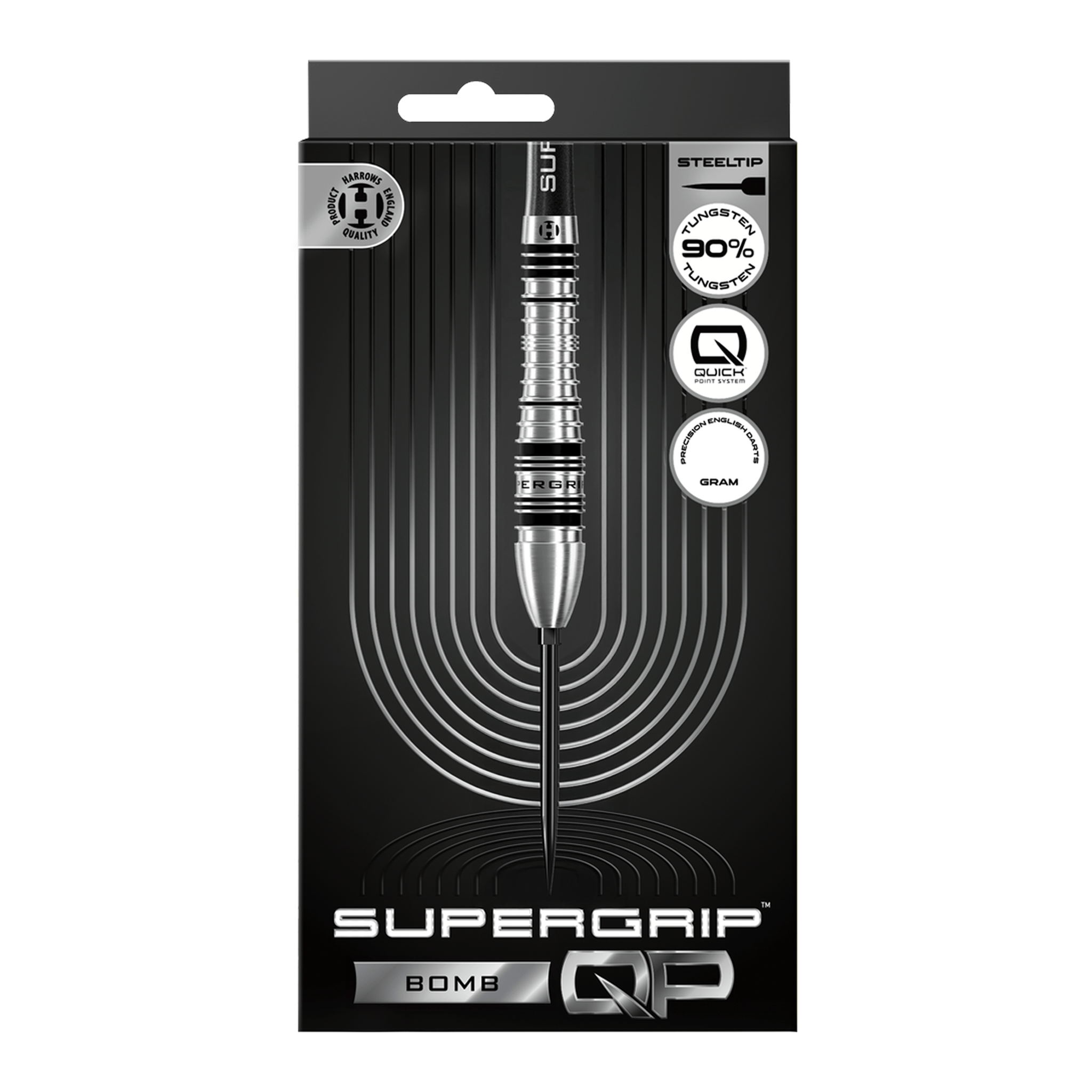 Harrows Supergrip Bomb Quick Point - 90% Tungsten Steel Tip Darts Darts