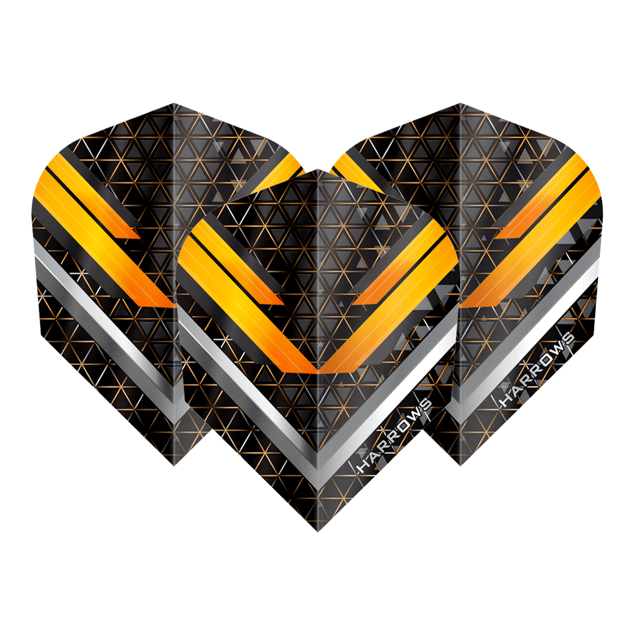 Harrows Vulcan - Dart Flights No. 6 / Black Flights & Shafts