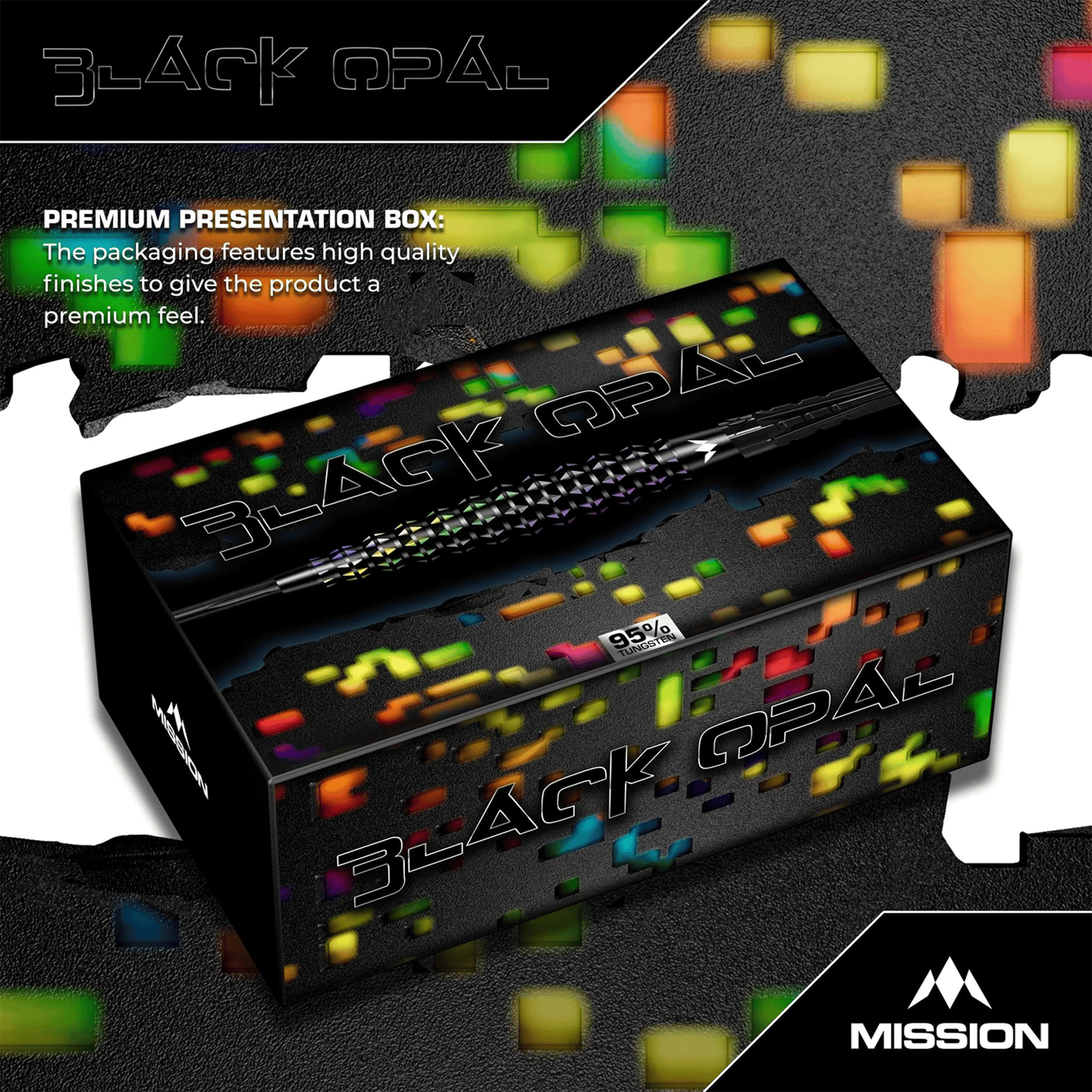 Mission Black Opal - 95% Tungsten Steel Tip Darts Darts