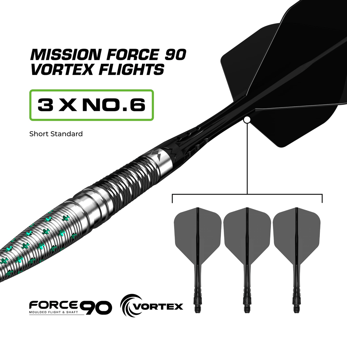 Mission Mantis R2.5 Rapid Point - 95% Tungsten Steel Tip Darts Darts