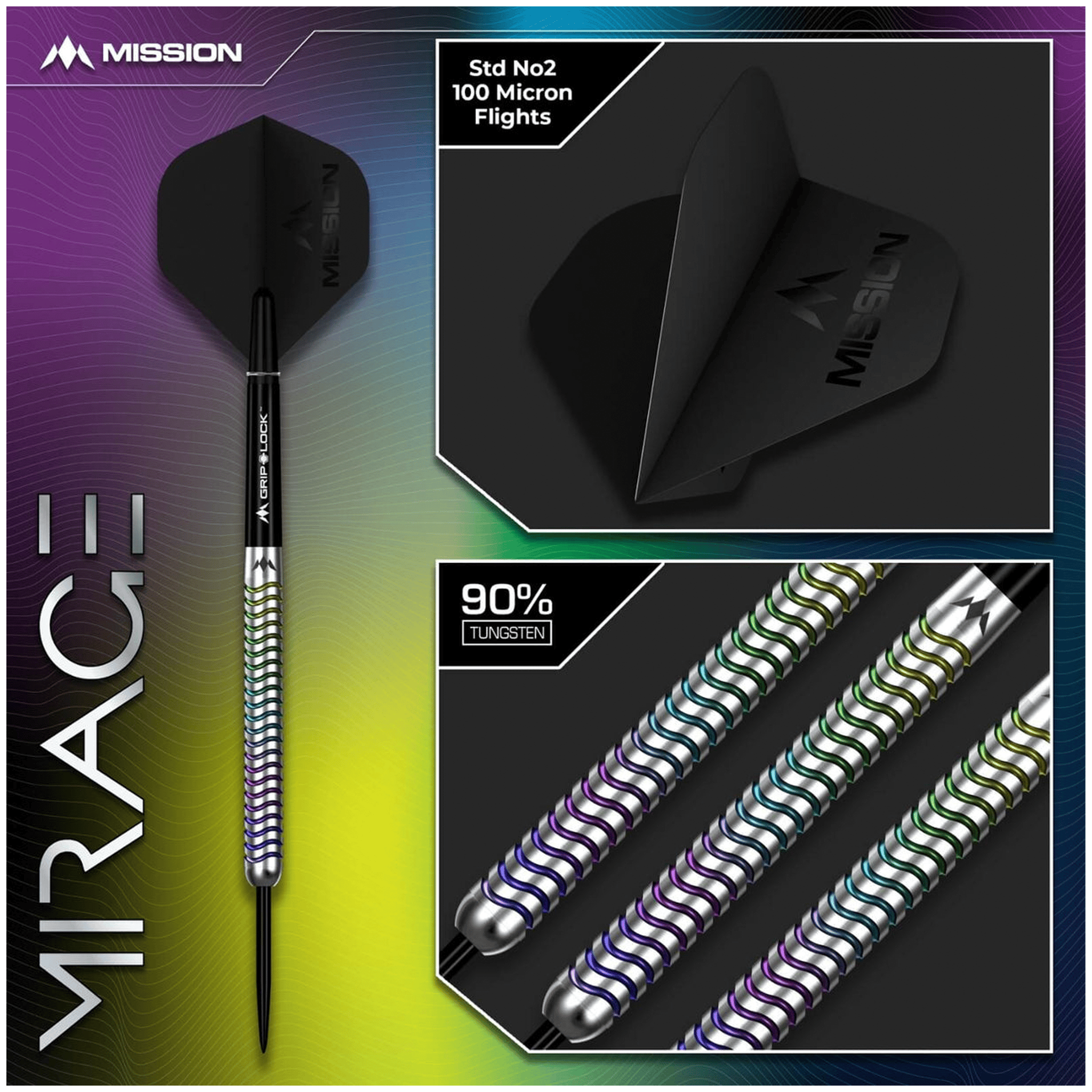Mission Mirage - 90% Tungsten Steel Tip Darts Darts
