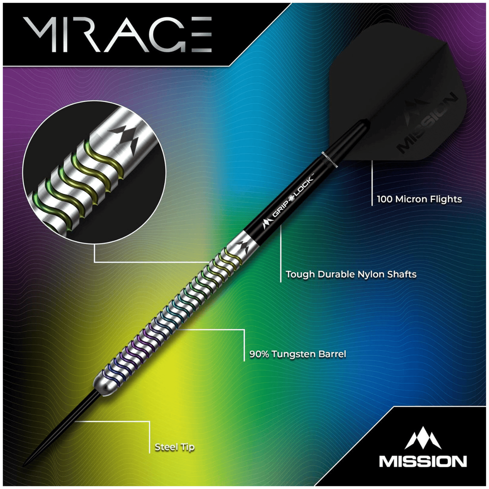 Mission Mirage - 90% Tungsten Steel Tip Darts Darts