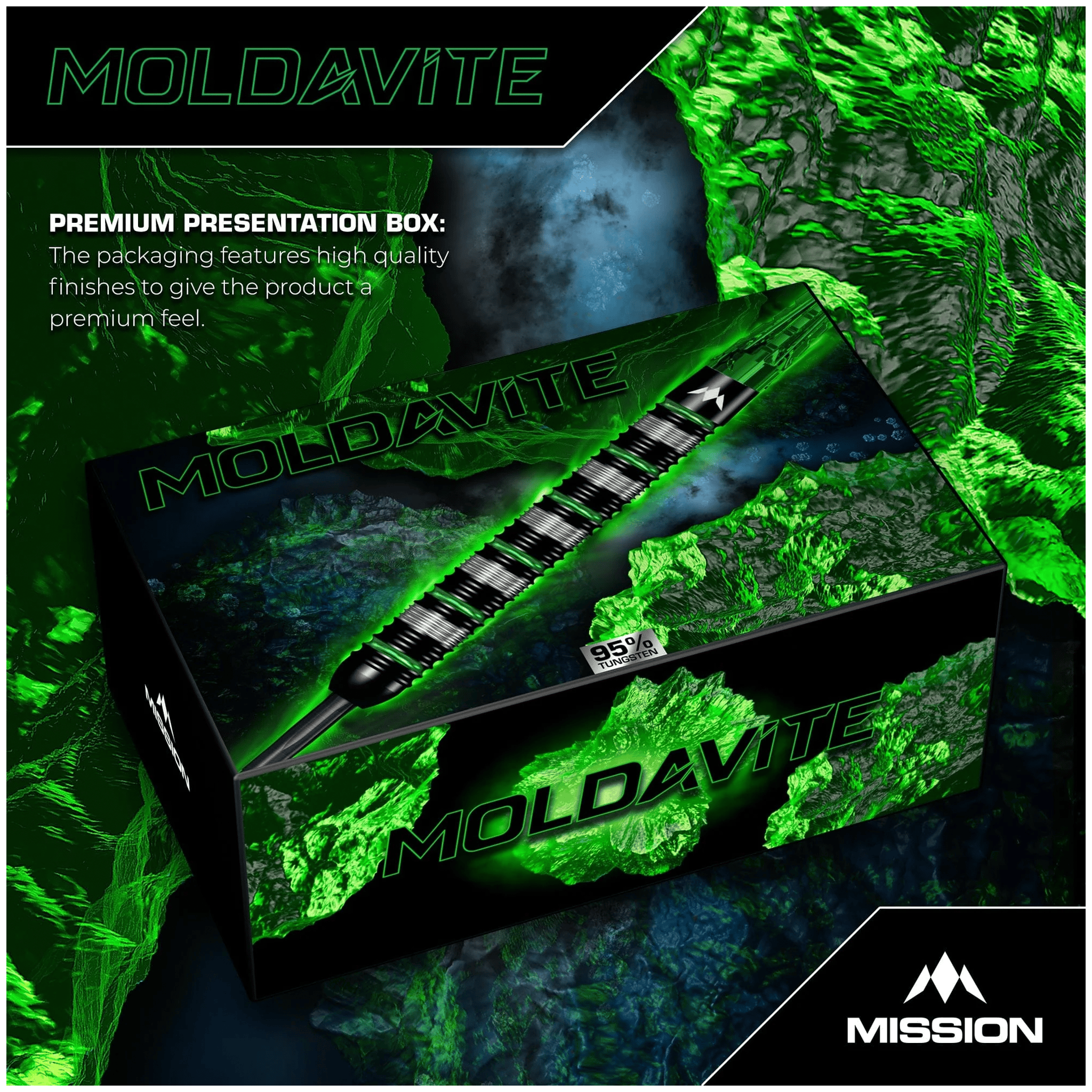 Mission Moldavite - 95% Tungsten Steel Tip Darts Darts