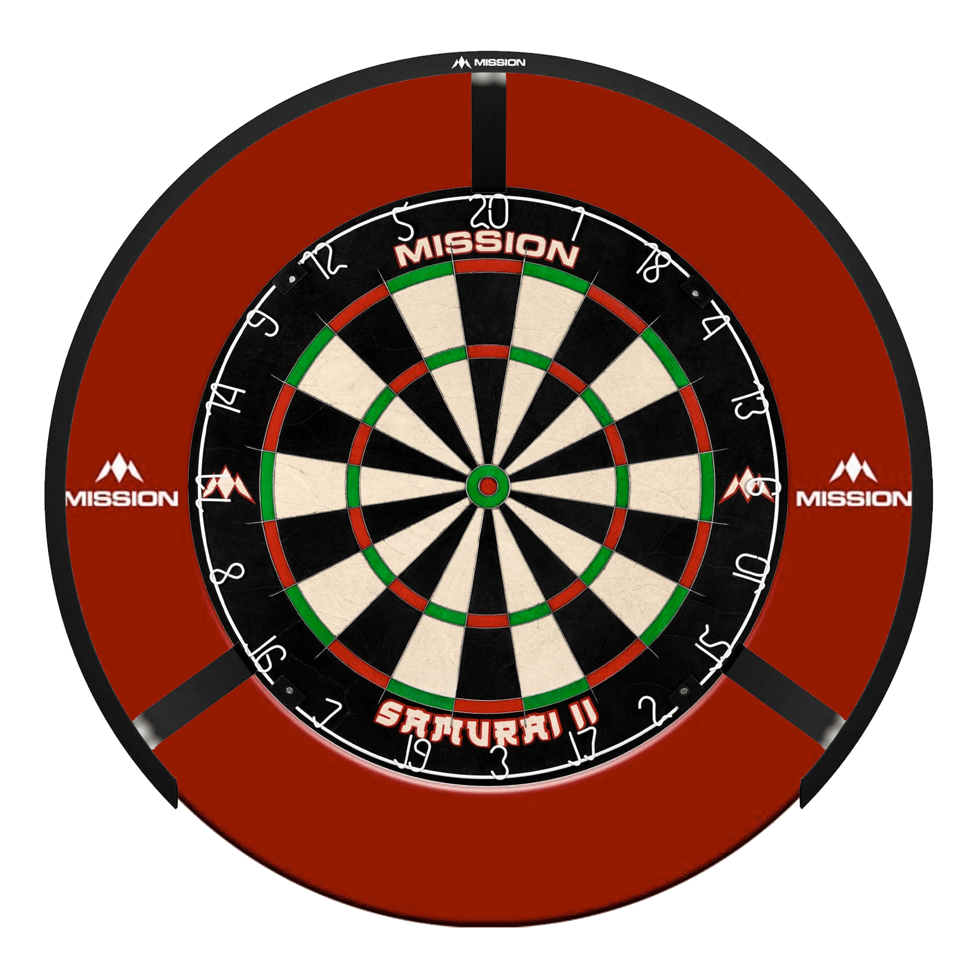 Mission Samurai II Dartboard, Surround & Torus Light Bundle Dartboard Bundles
