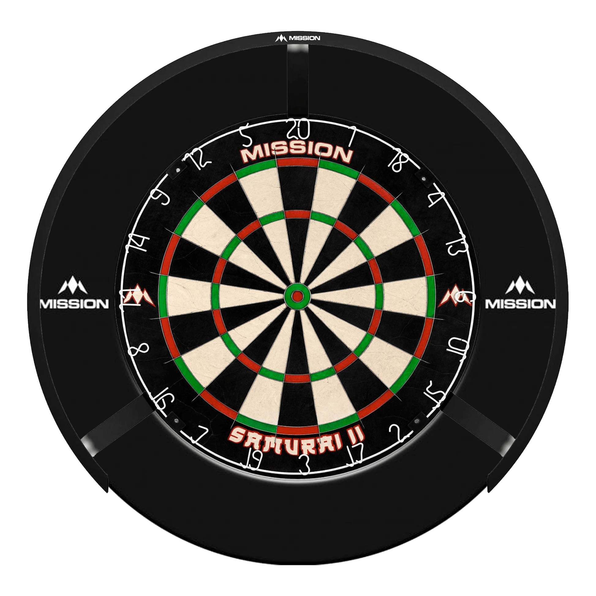 Mission Samurai II Dartboard, Surround & Torus Light Bundle Dartboard Bundles