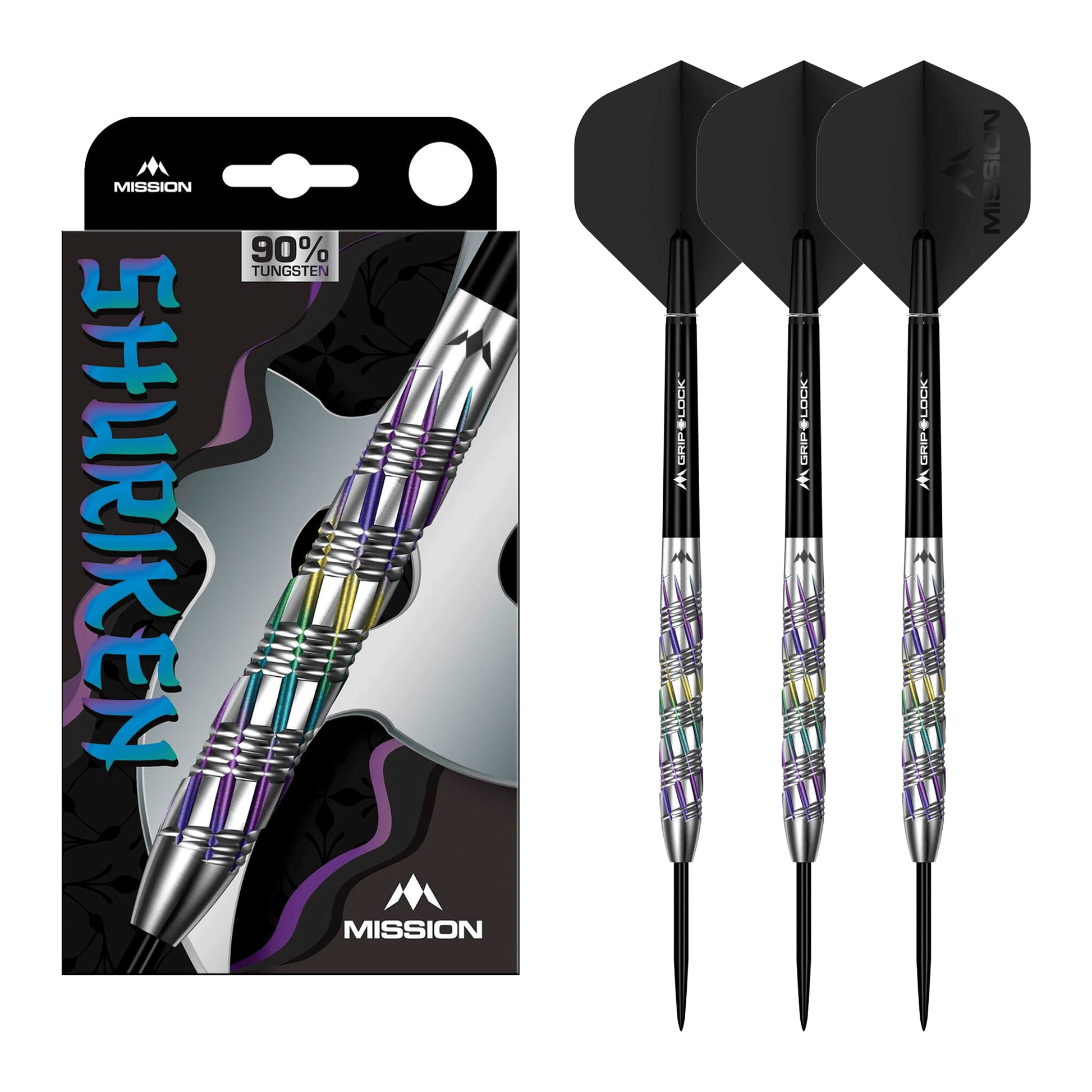 Mission Shuriken - 90% Tungsten Steel Tip Darts 22 Grams Darts