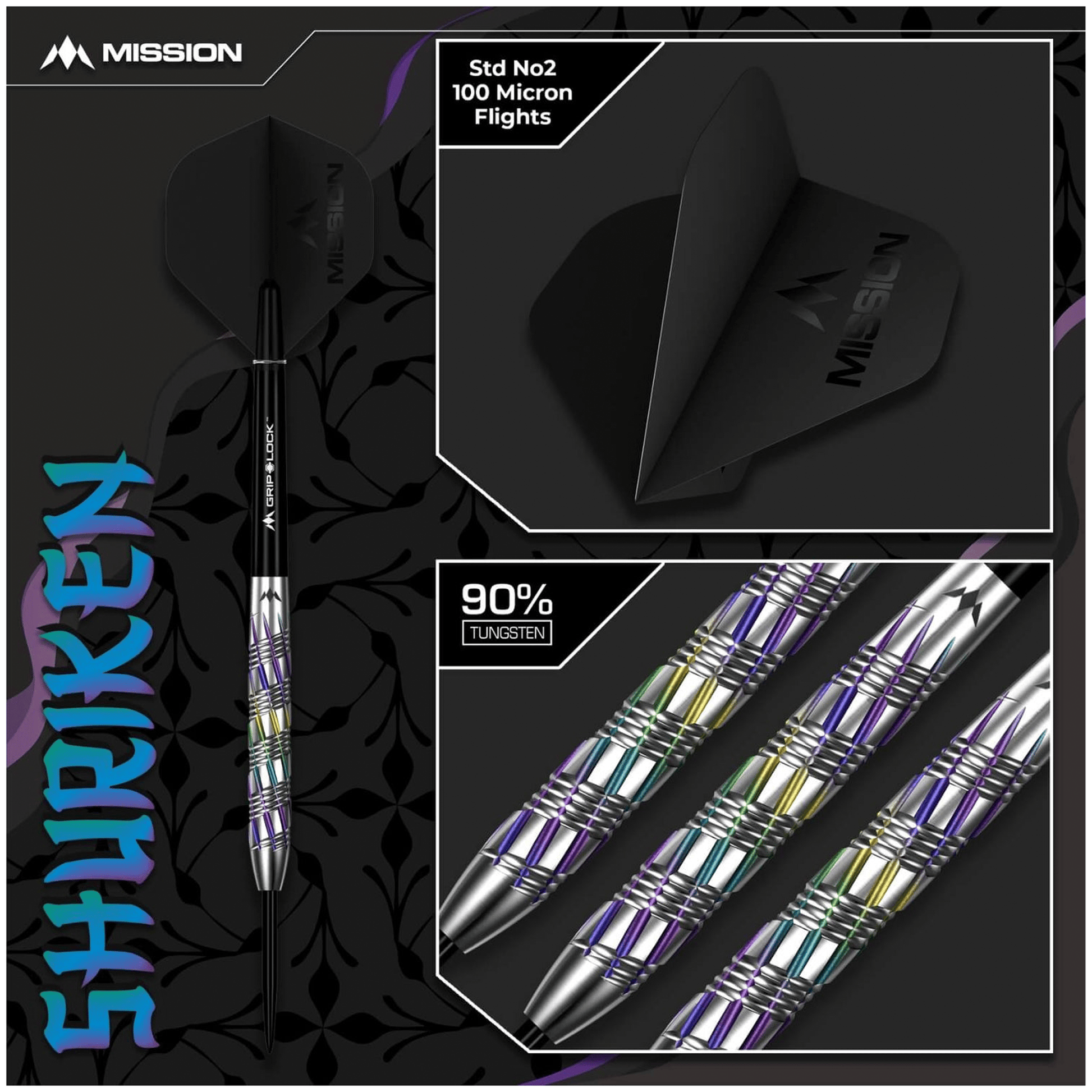 Mission Shuriken - 90% Tungsten Steel Tip Darts Darts
