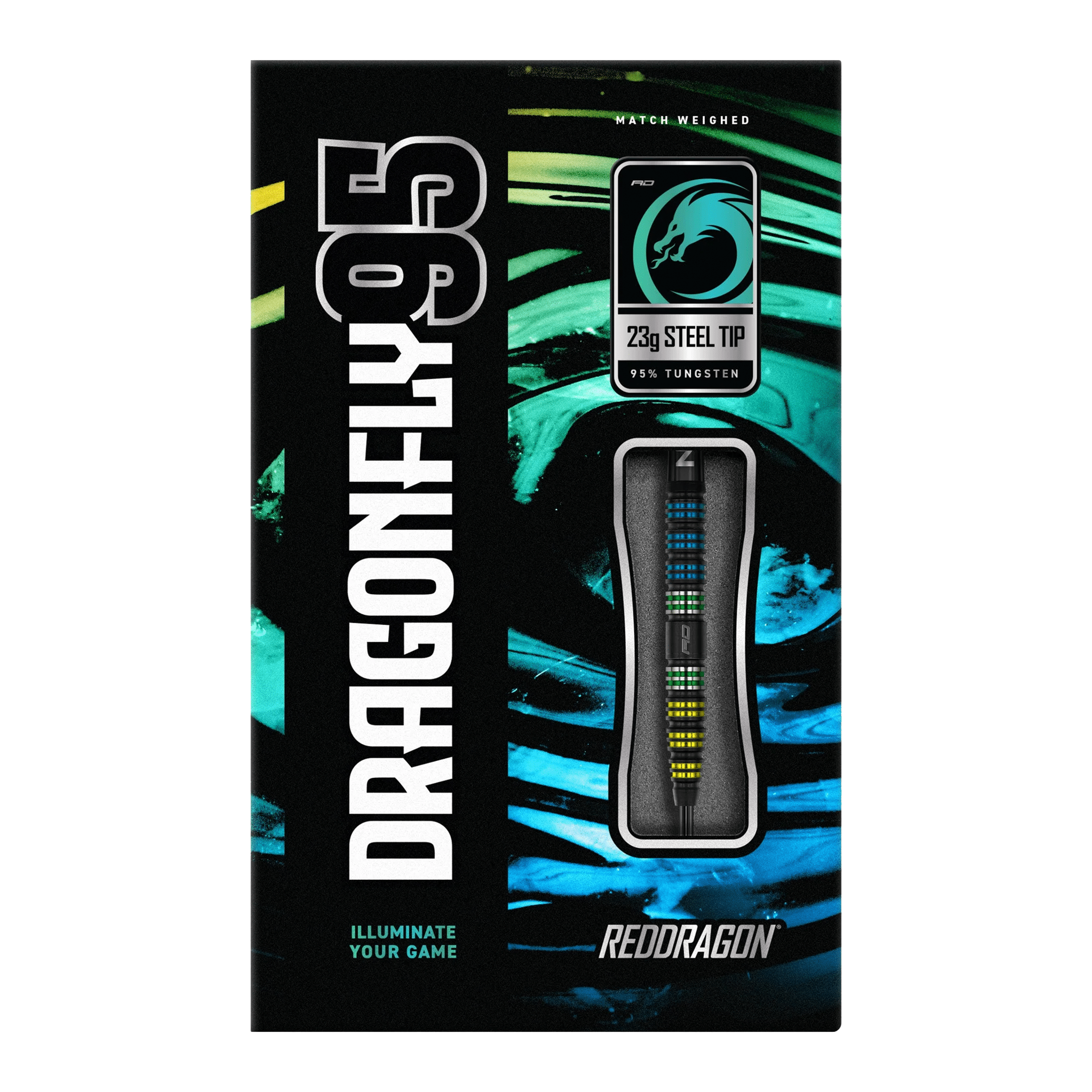 Red Dragon Dragonfly 95 Black Tapered - 95% Tungsten Steel Tip Darts Darts