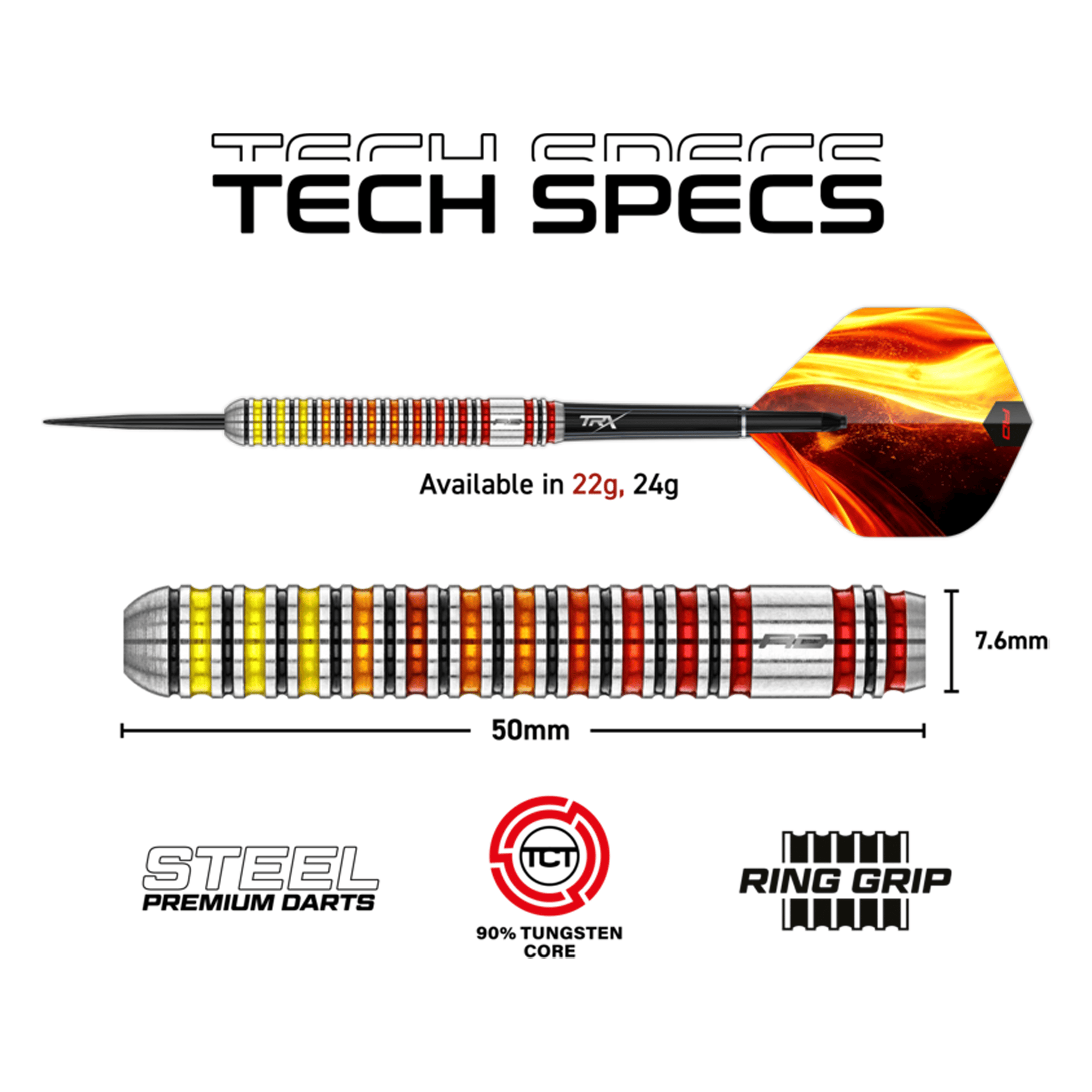 Red Dragon Furnace - 90% Tungsten Core Steel Tip Darts Darts