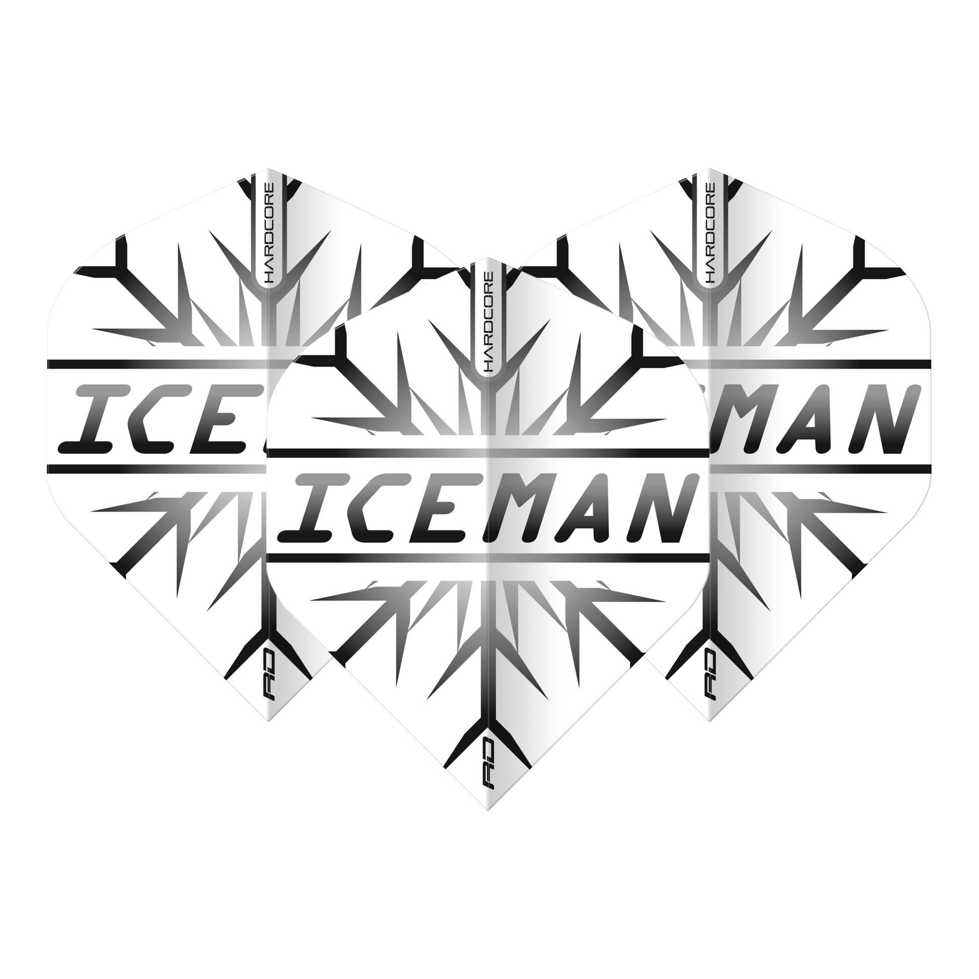 Red Dragon Gerwyn Price Snowflake - Hardcore Dart Flights Standard / Grey Flights