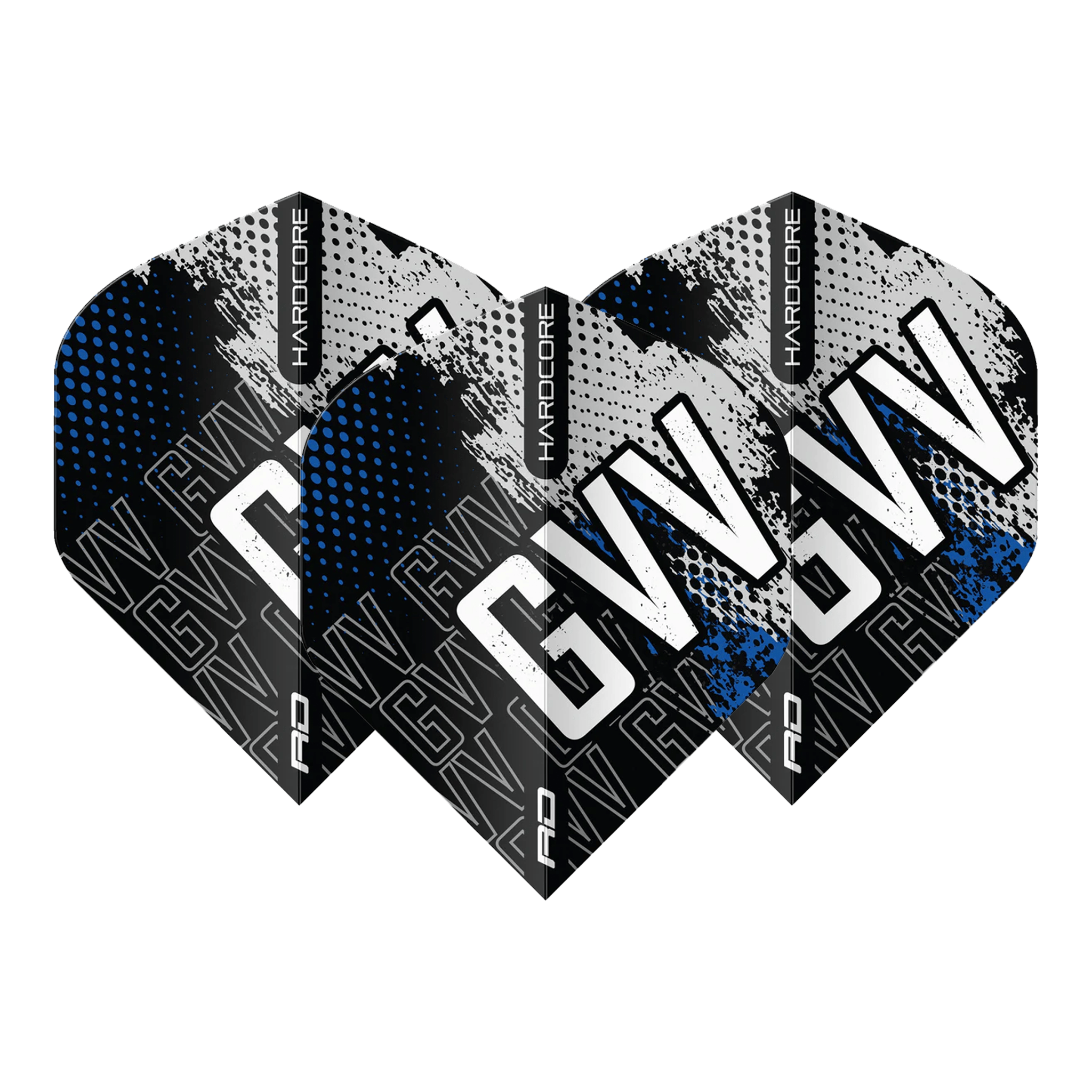 Red Dragon Gian Van Veen Premium - Hardcore Dart Flights No. 2 / Black & Blue Flights & Shafts