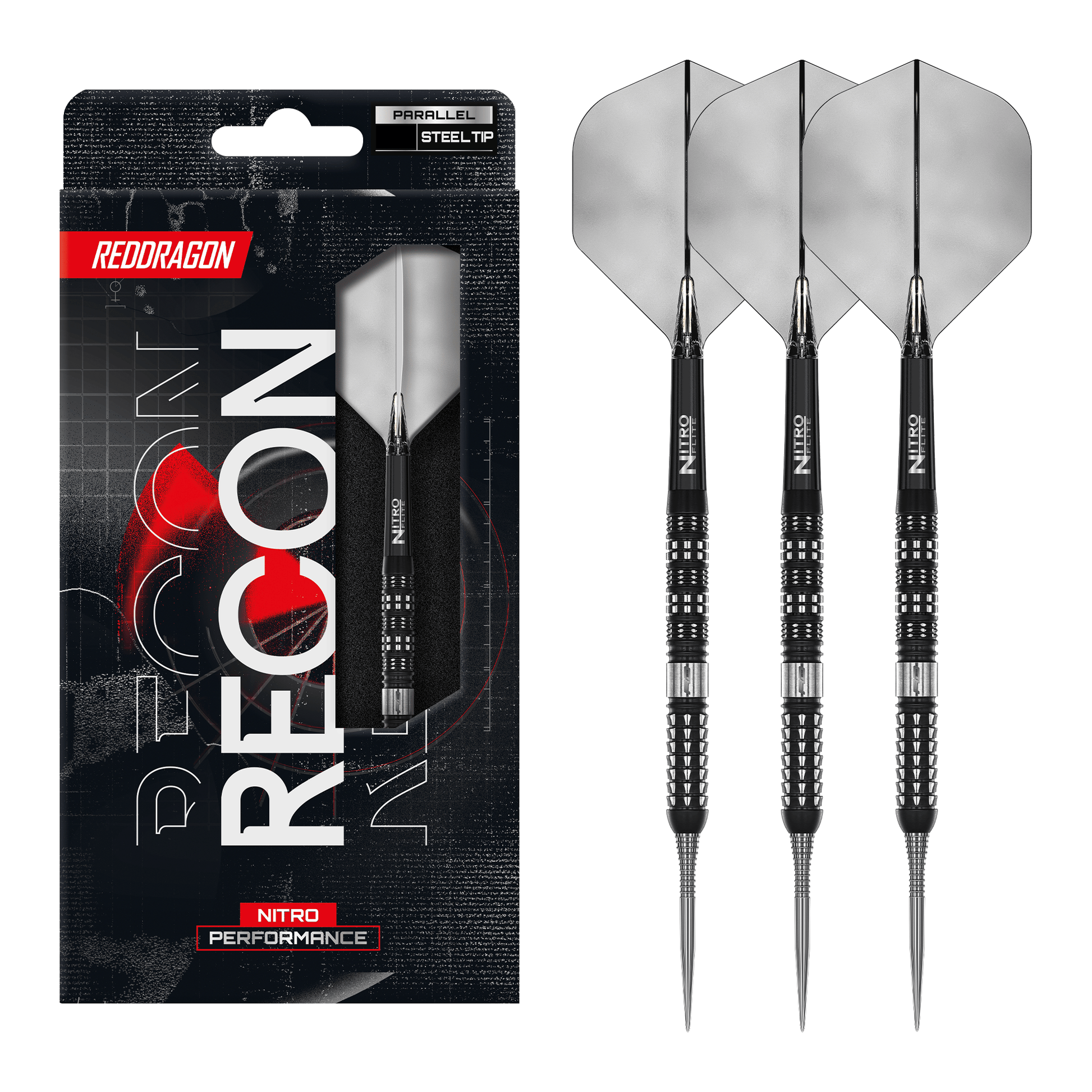 Red Dragon Recon Parallel - 90% Tungsten Steel Tip Darts 22 Grams Darts