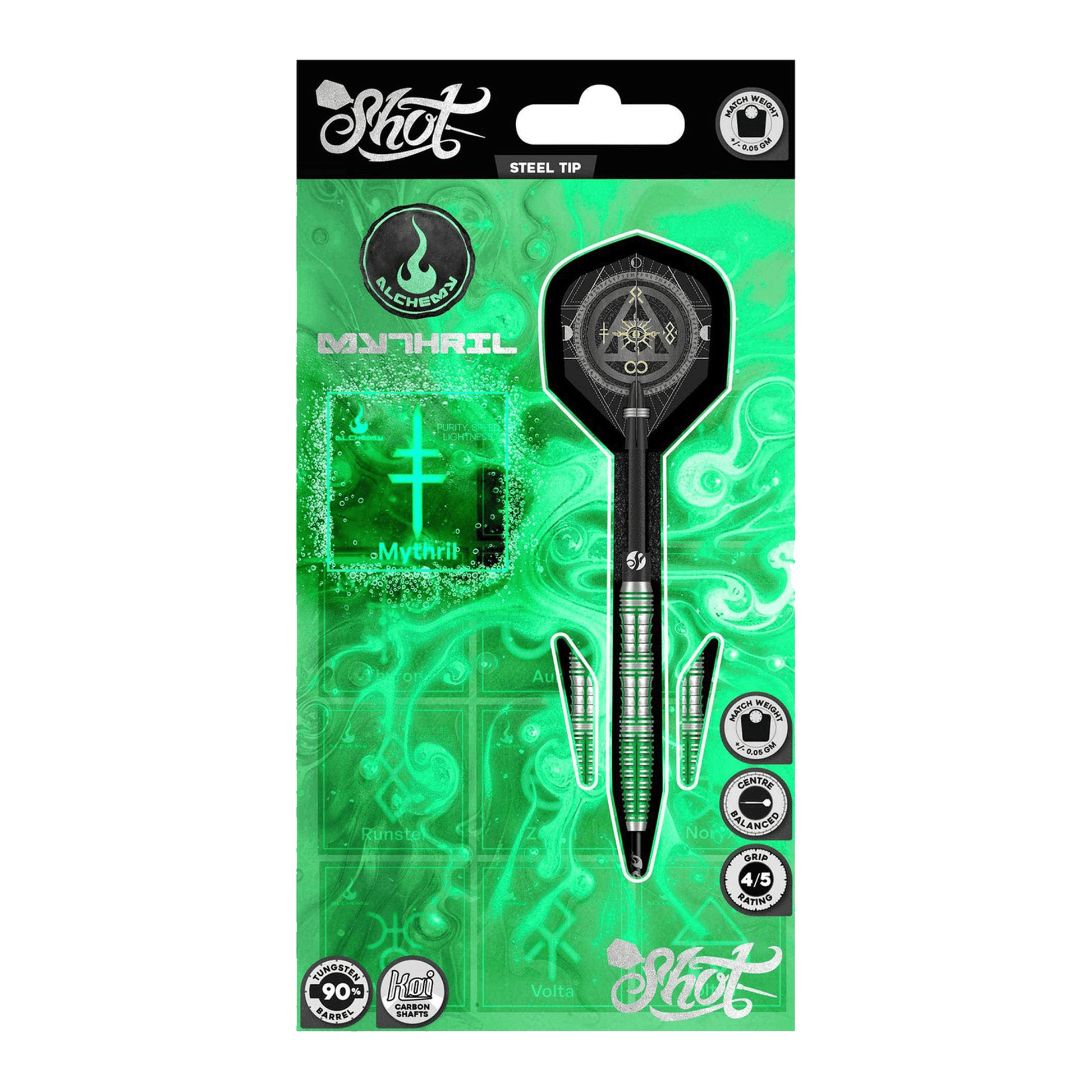 Shot Alchemy Mythril - 90% Tungsten Steel Tip Darts Darts
