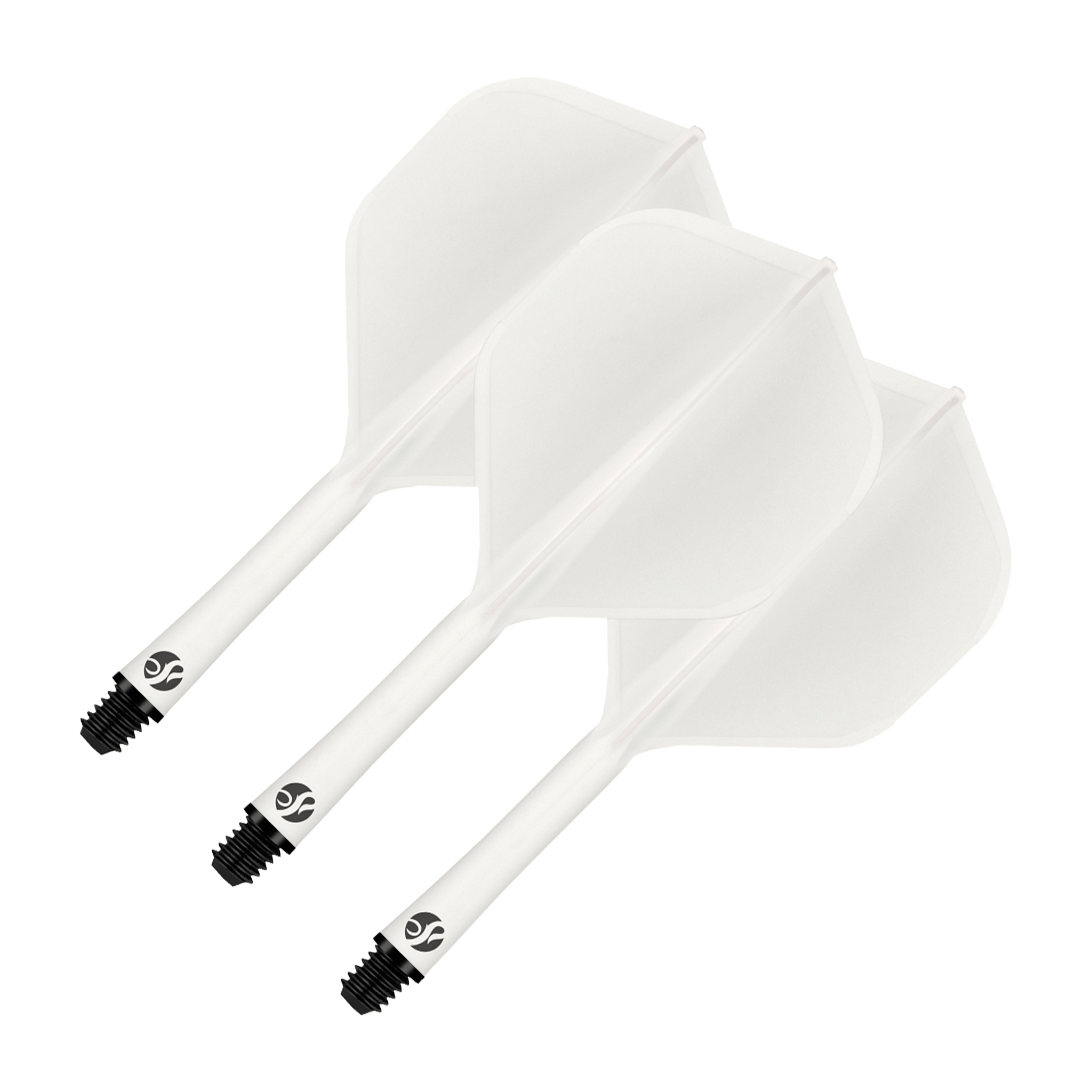 Shot Flight Deck - All In One Moulded Dart Shafts Standard / Short (19.2mm) / White Shafts