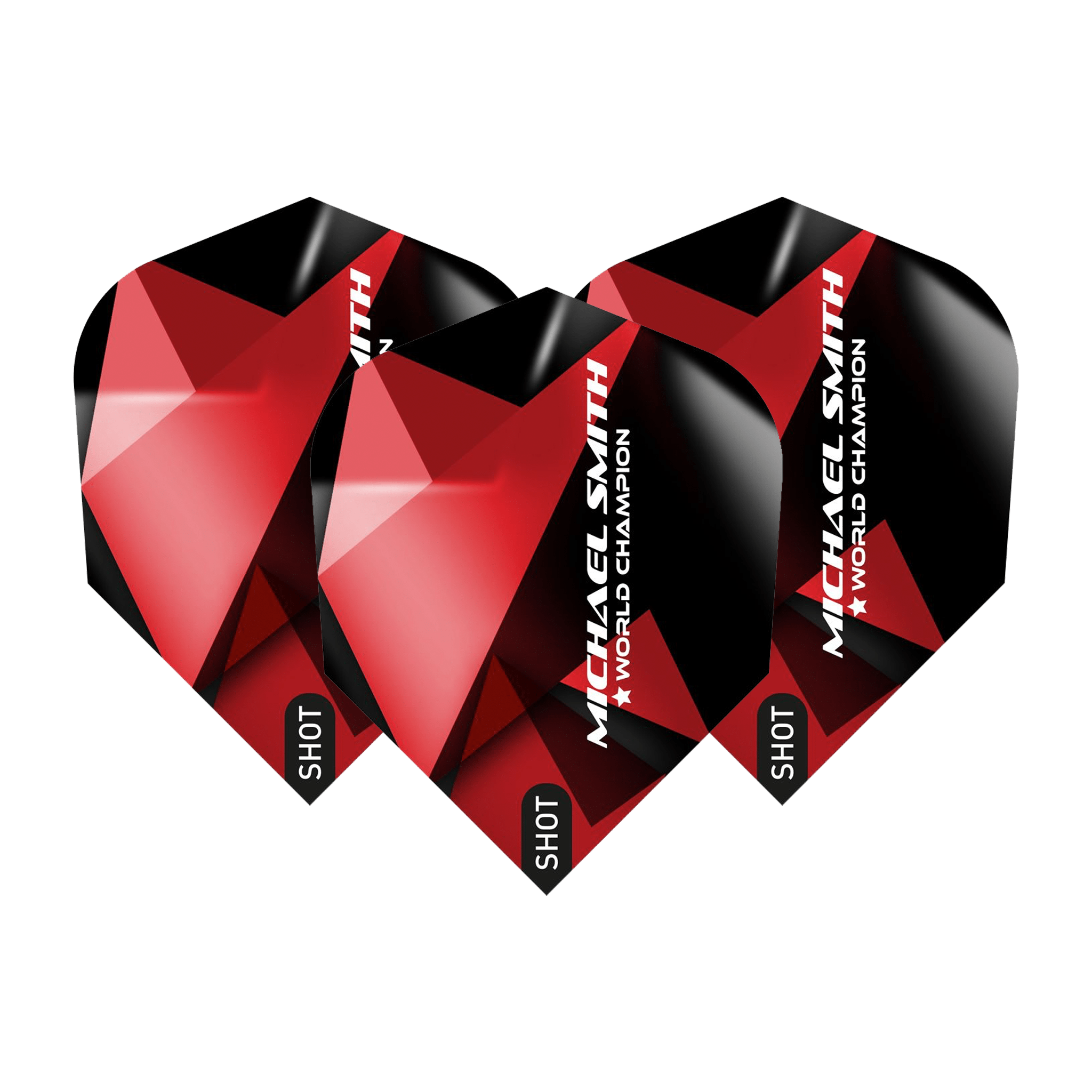 Shot Michael Smith Achieve - Dart Flights No. 6 / Black & Red Flights