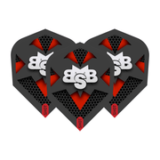 Shot Michael Smith Tenacious - Dart Flights No. 6 / Black & Red Flights