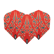 Shot Warrior Taiaha - Dart Flights Small Standard / Red Flights & Shafts