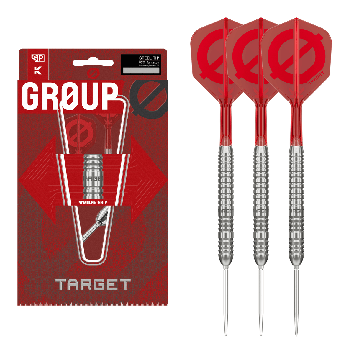 Target Group Ø 03 Swiss Point - 50% Tungsten Steel Tip Darts 22 Grams Darts