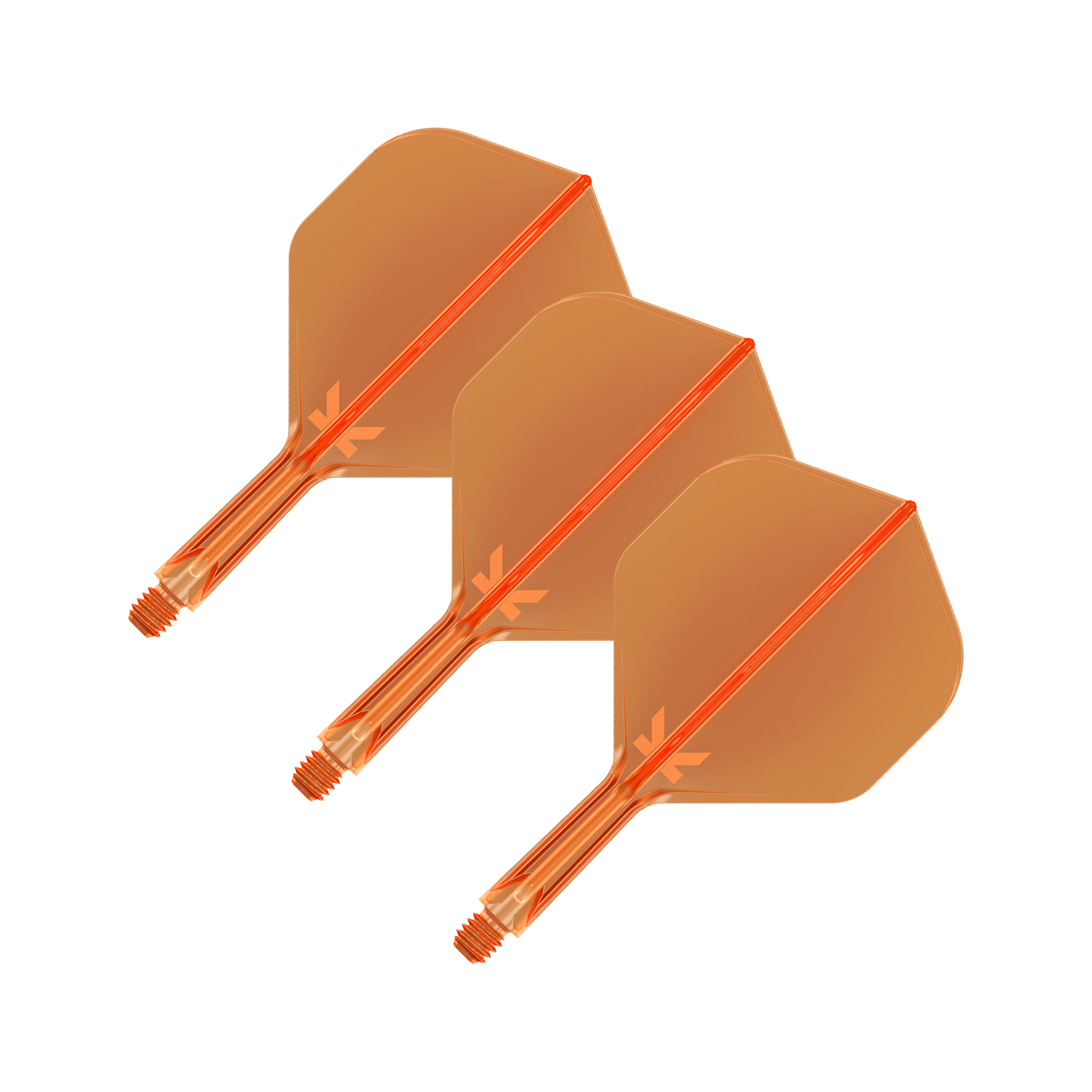 Target K-Flex - All In One Flight & Shaft No. 2 / Short (19mm) / Neon Orange Flights & Shafts