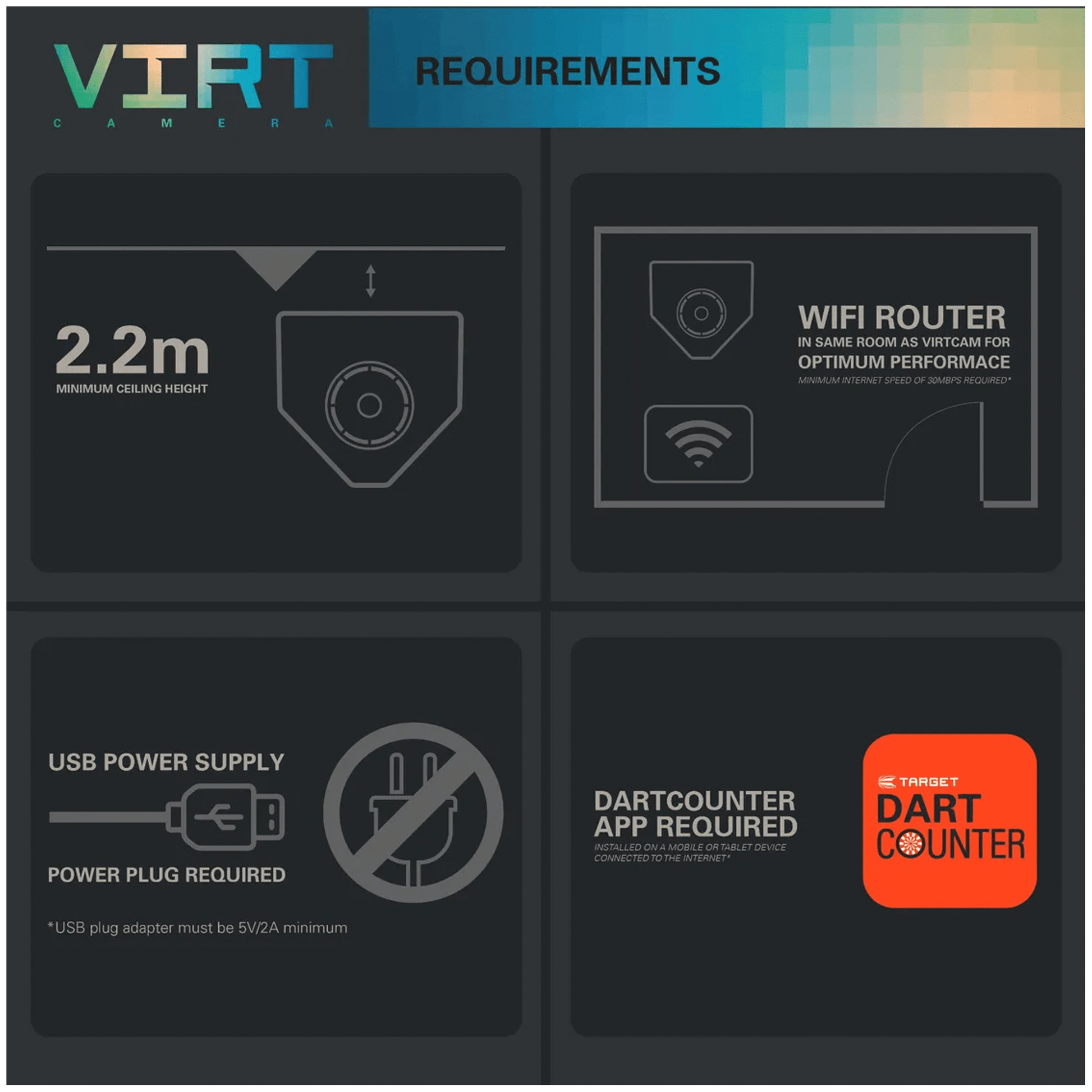 Target Virt Dartboard Camera Accessories
