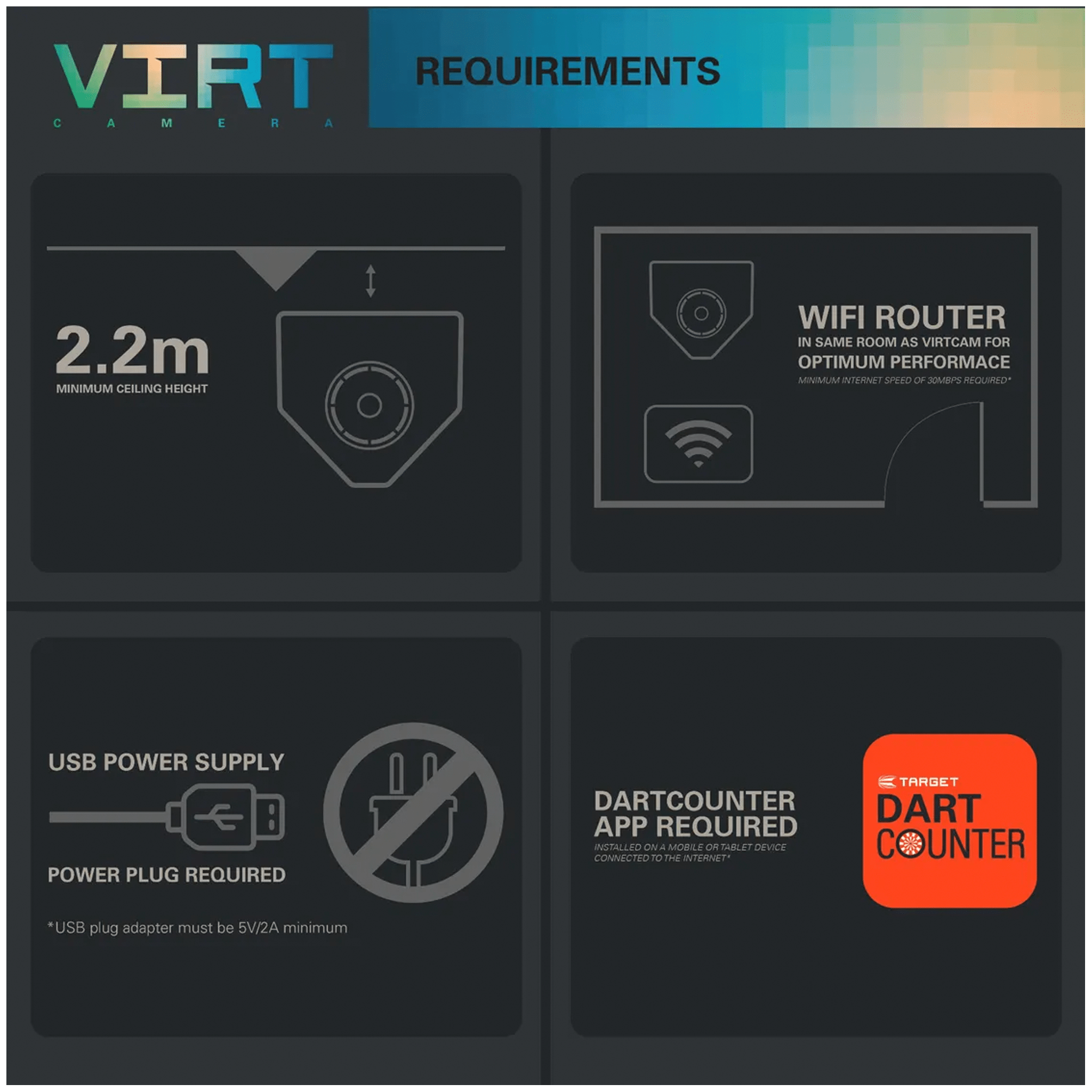 Target Virt Dartboard Camera Accessories