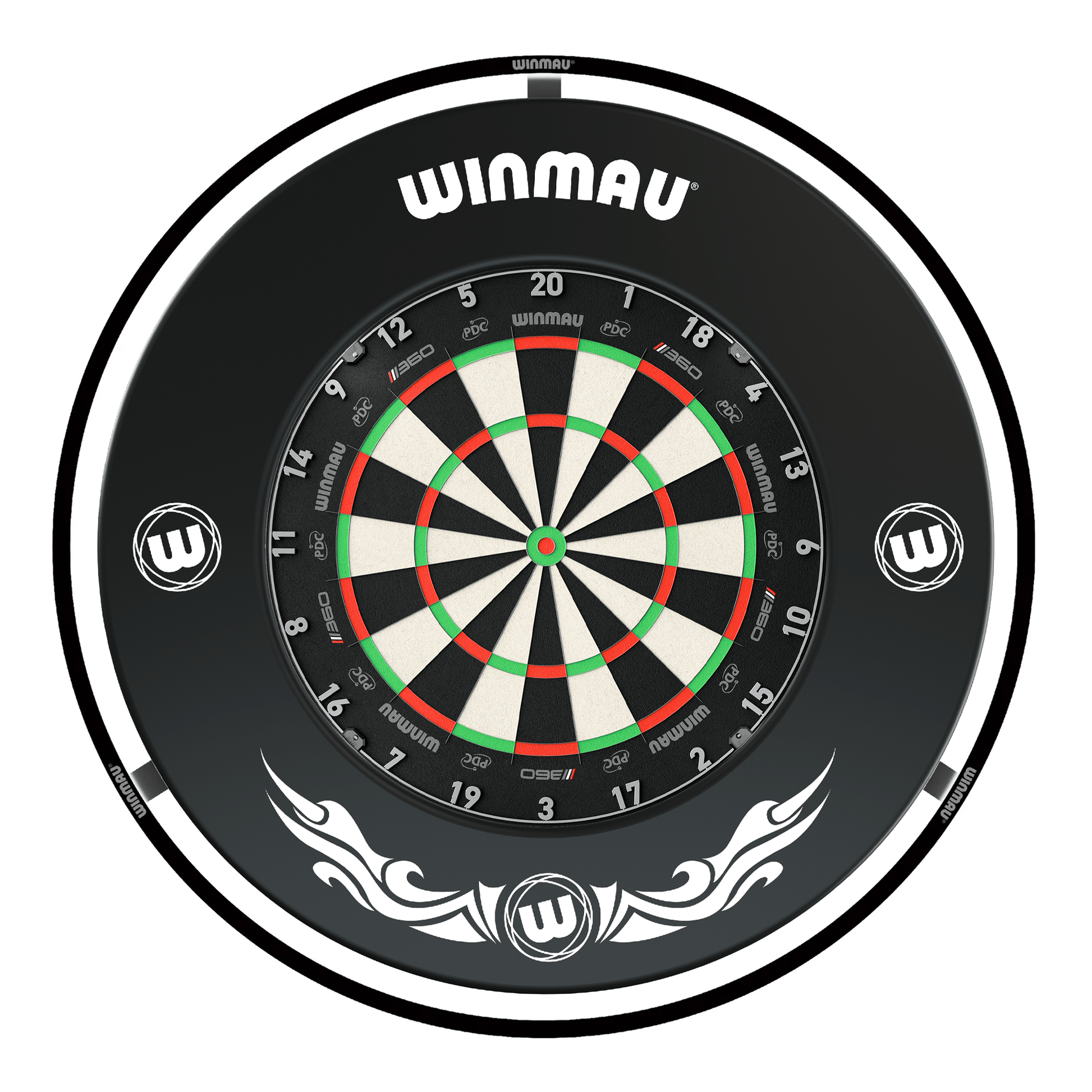 Winmau Blade 360 Dartboard, Surround & Black Plasma Light Bundle Blade 360 / Xtreme / Winmau Plasma Black Boards