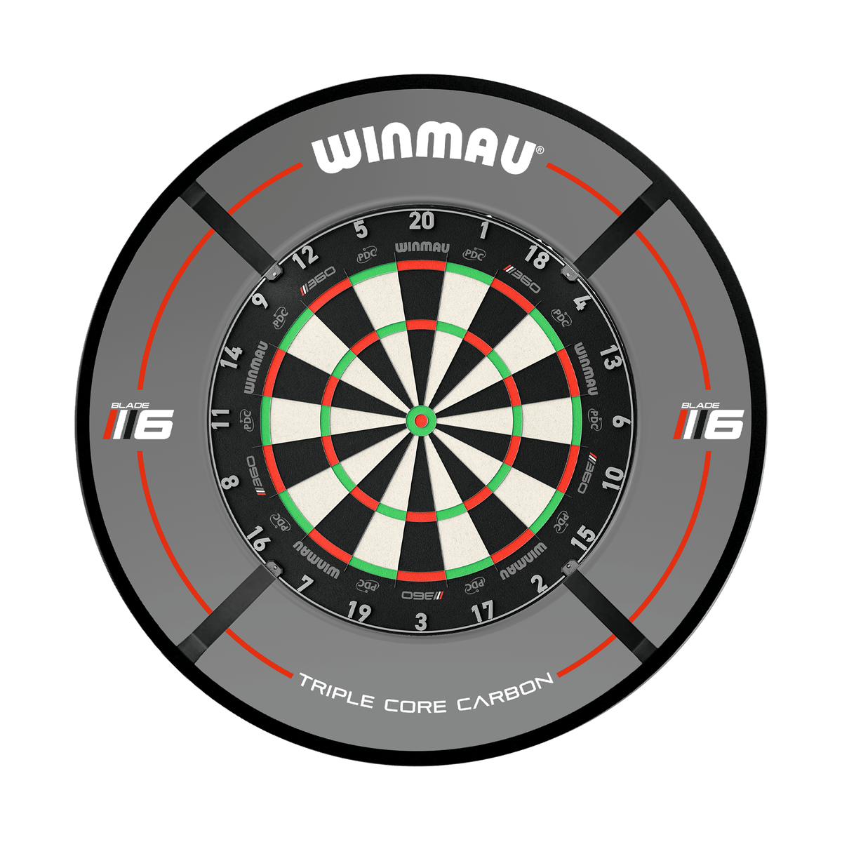 Winmau Blade 360 Dartboard, Surround & Corona Light Bundle Dartboard Bundles