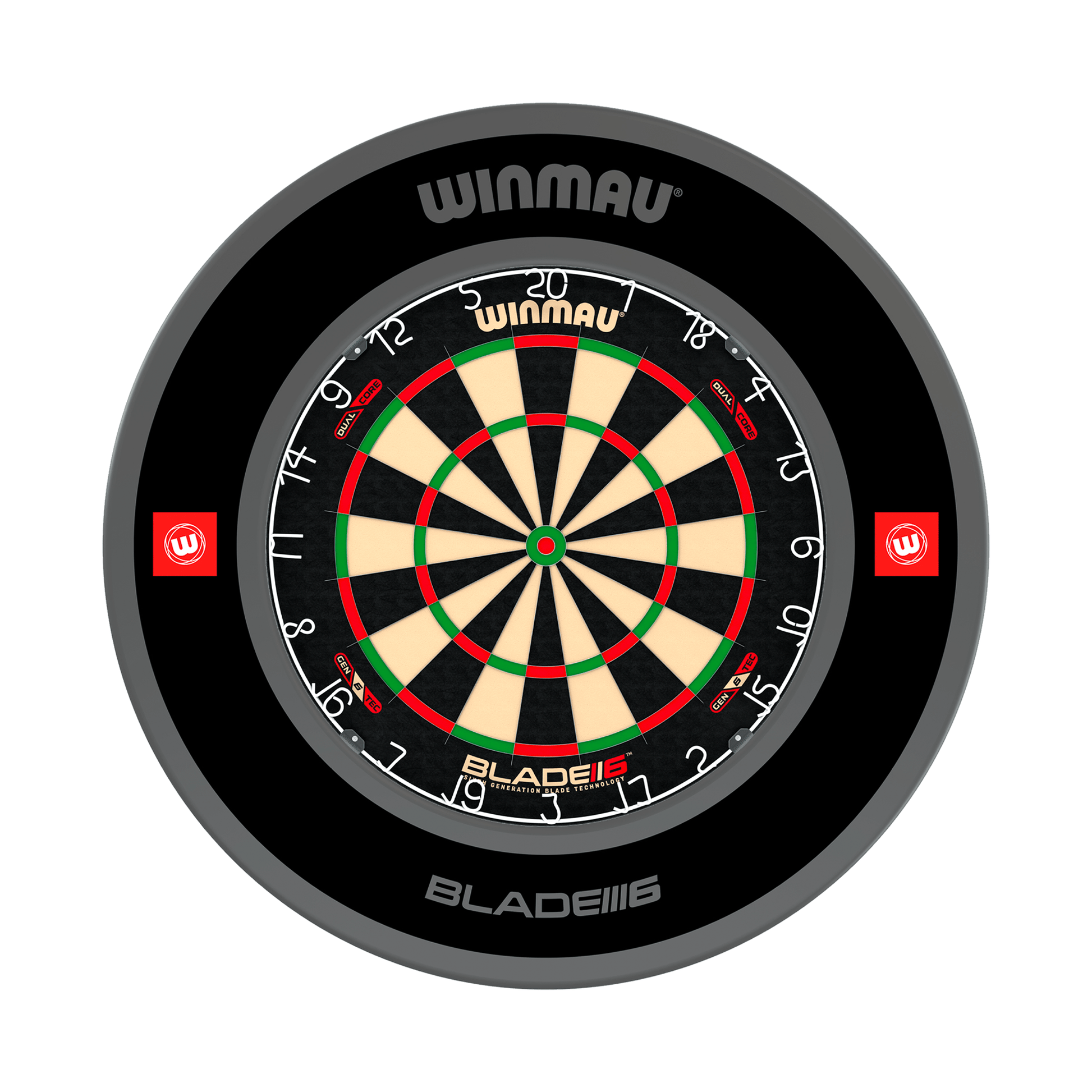 Winmau Blade 6 Dartboard & Surround Bundle Blade 6 Dual Core / Pro 1.0 Black Boards