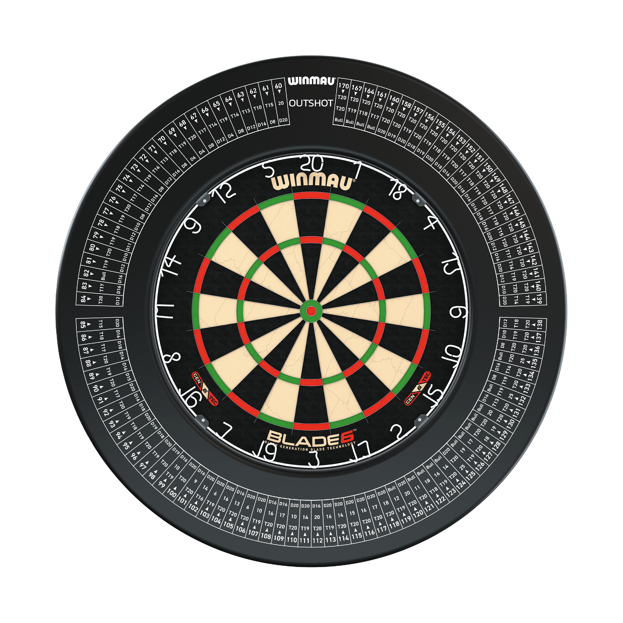 Winmau Blade 6 Dartboard & Surround Bundle Blade 6 / Out Shot Boards