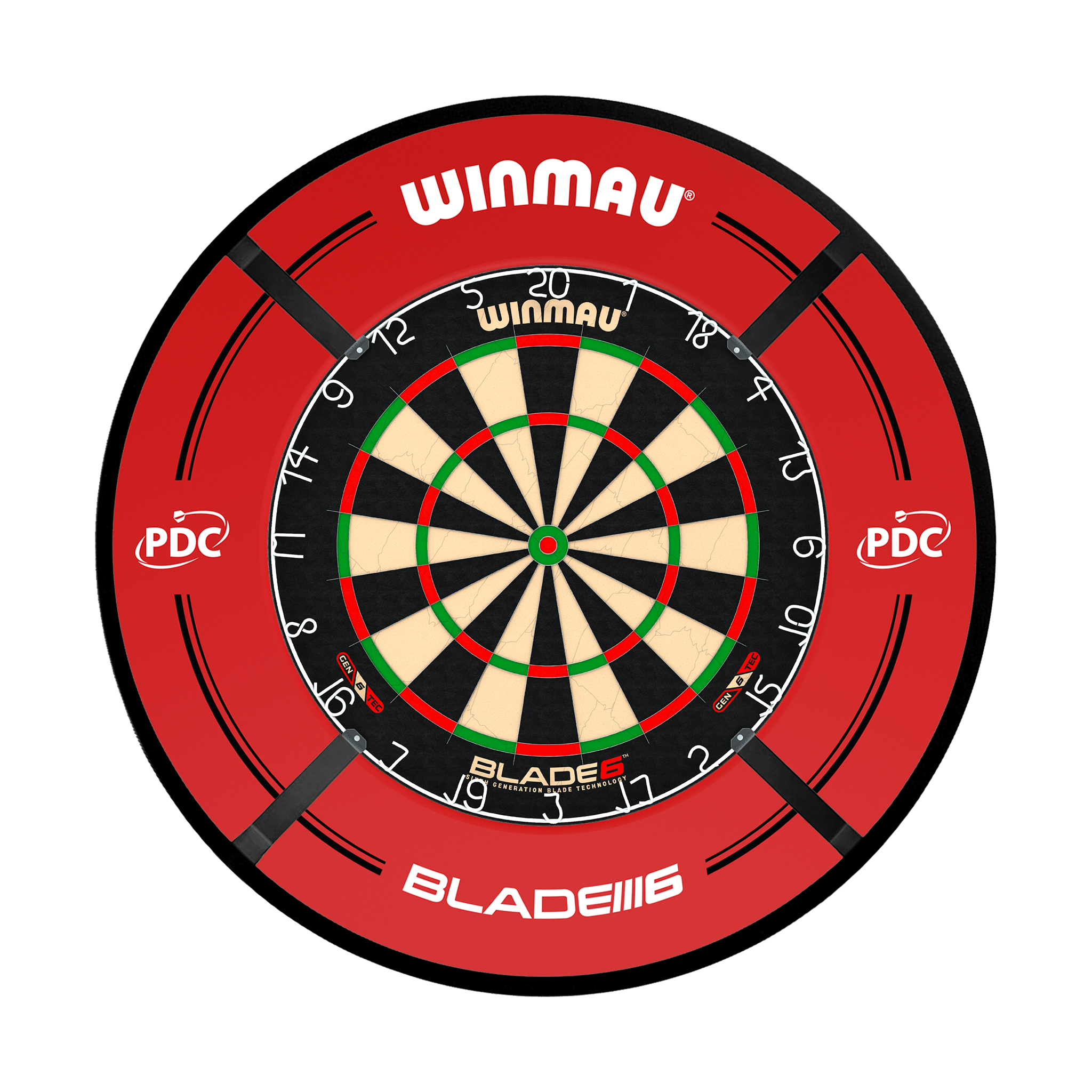 Winmau Blade 6 Dartboard, Surround & Corona Light Bundle Blade 6 / PDC Red / Target Corona Vision Boards