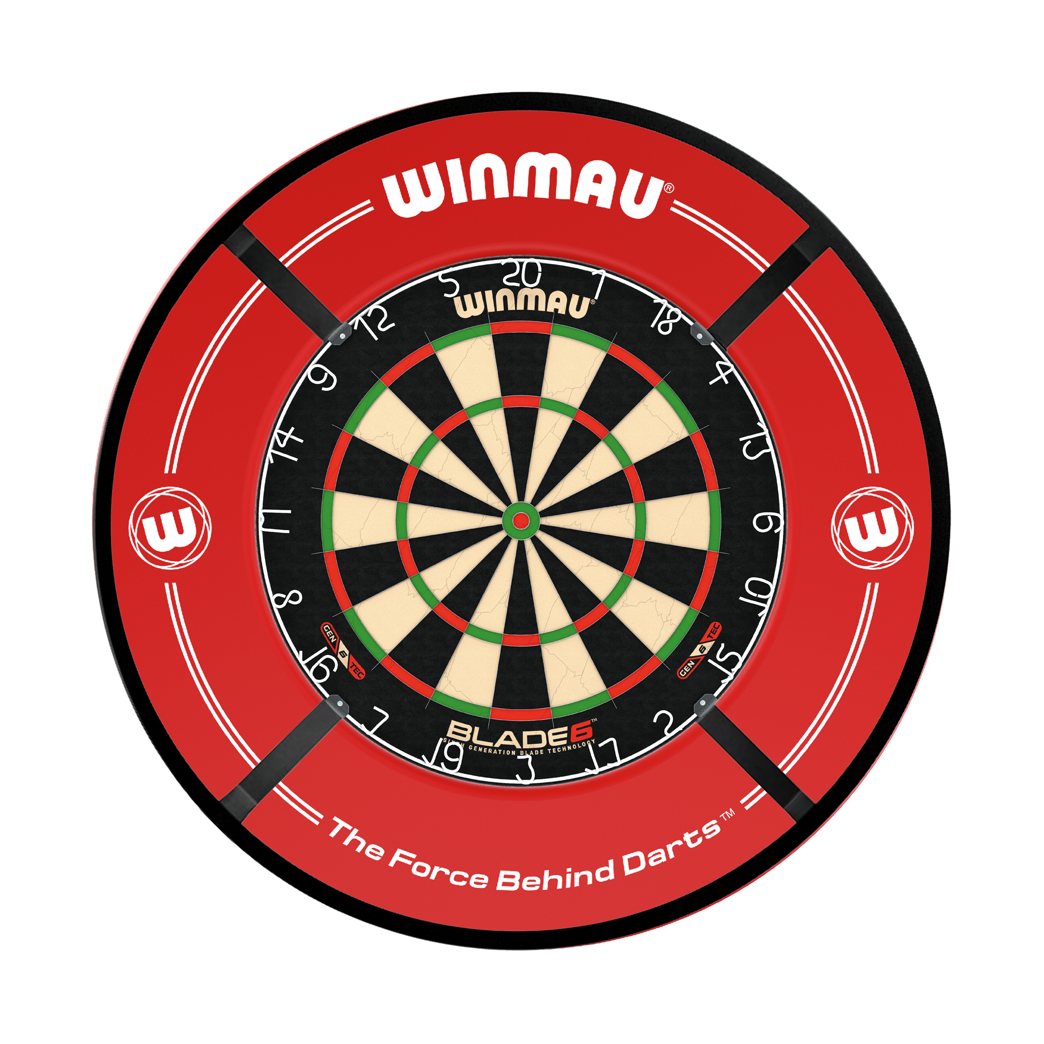 Winmau Blade 6 Dartboard, Surround & Corona Light Bundle Blade 6 / Red / Target Corona Vision Boards