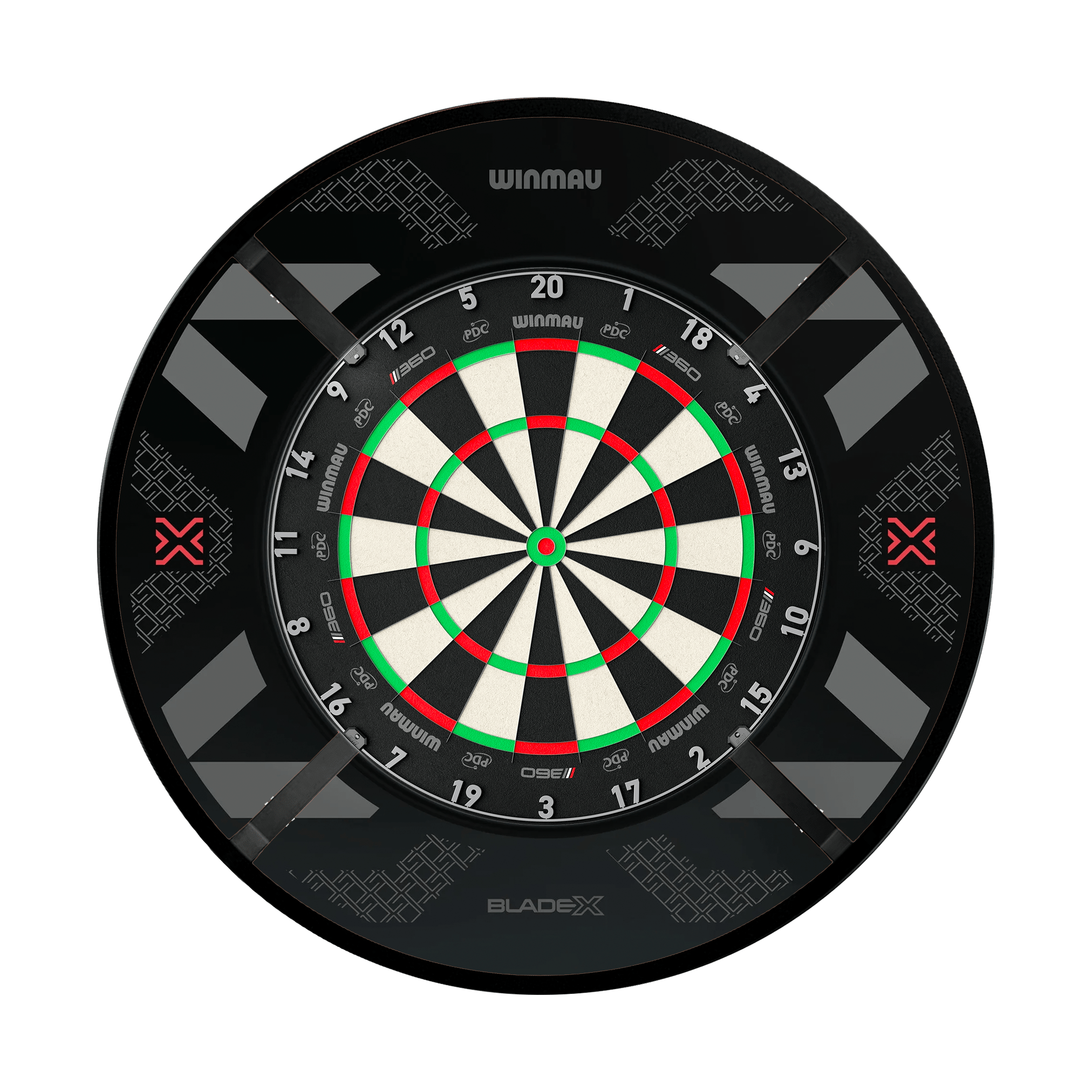 Winmau Blade 6 Dartboard, Surround & Corona Light Bundle Boards