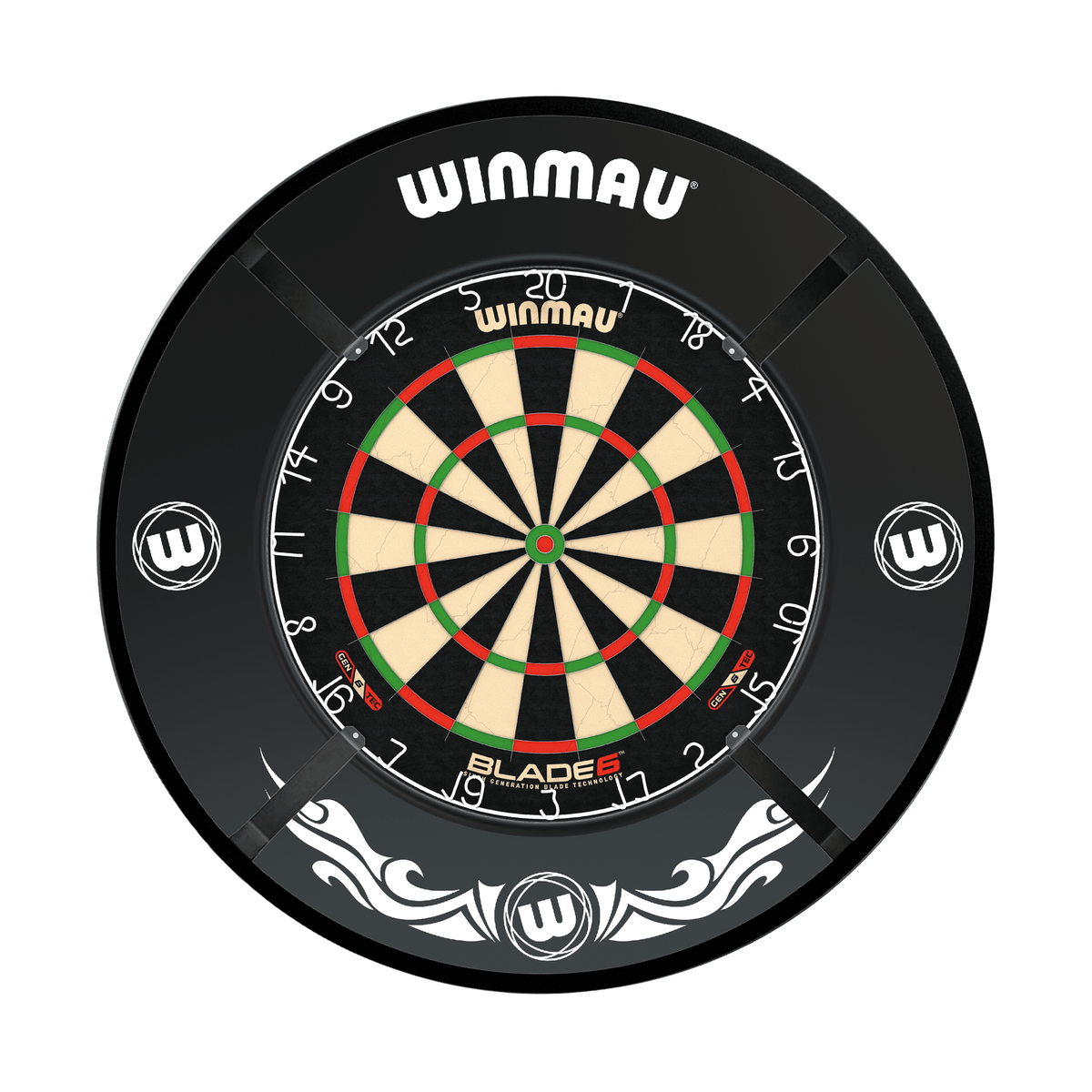 Winmau Blade 6 Dartboard, Surround & Corona Light Bundle Dartboard Bundles