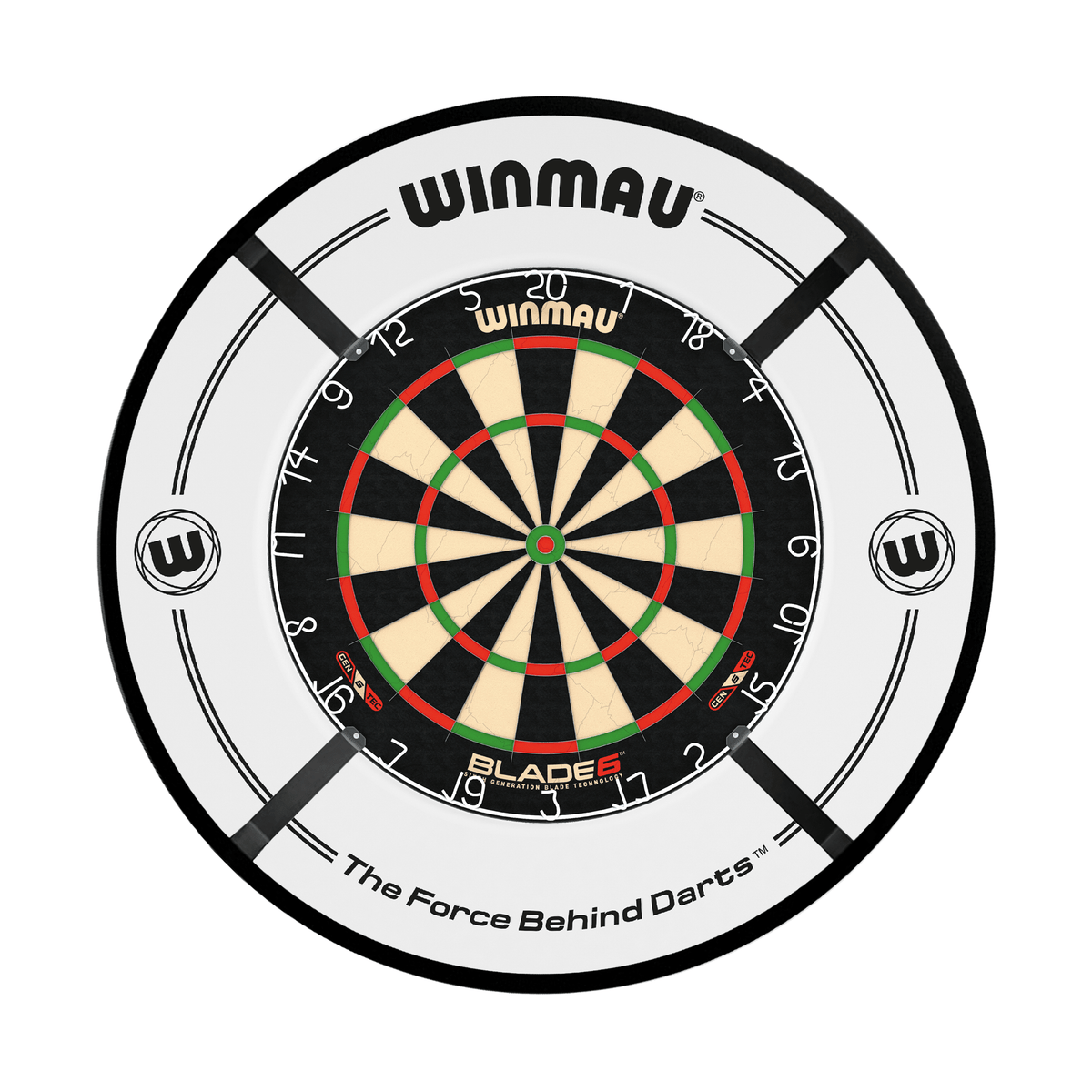 Winmau Blade 6 Dartboard, Surround & Corona Light Bundle Dartboard Bundles