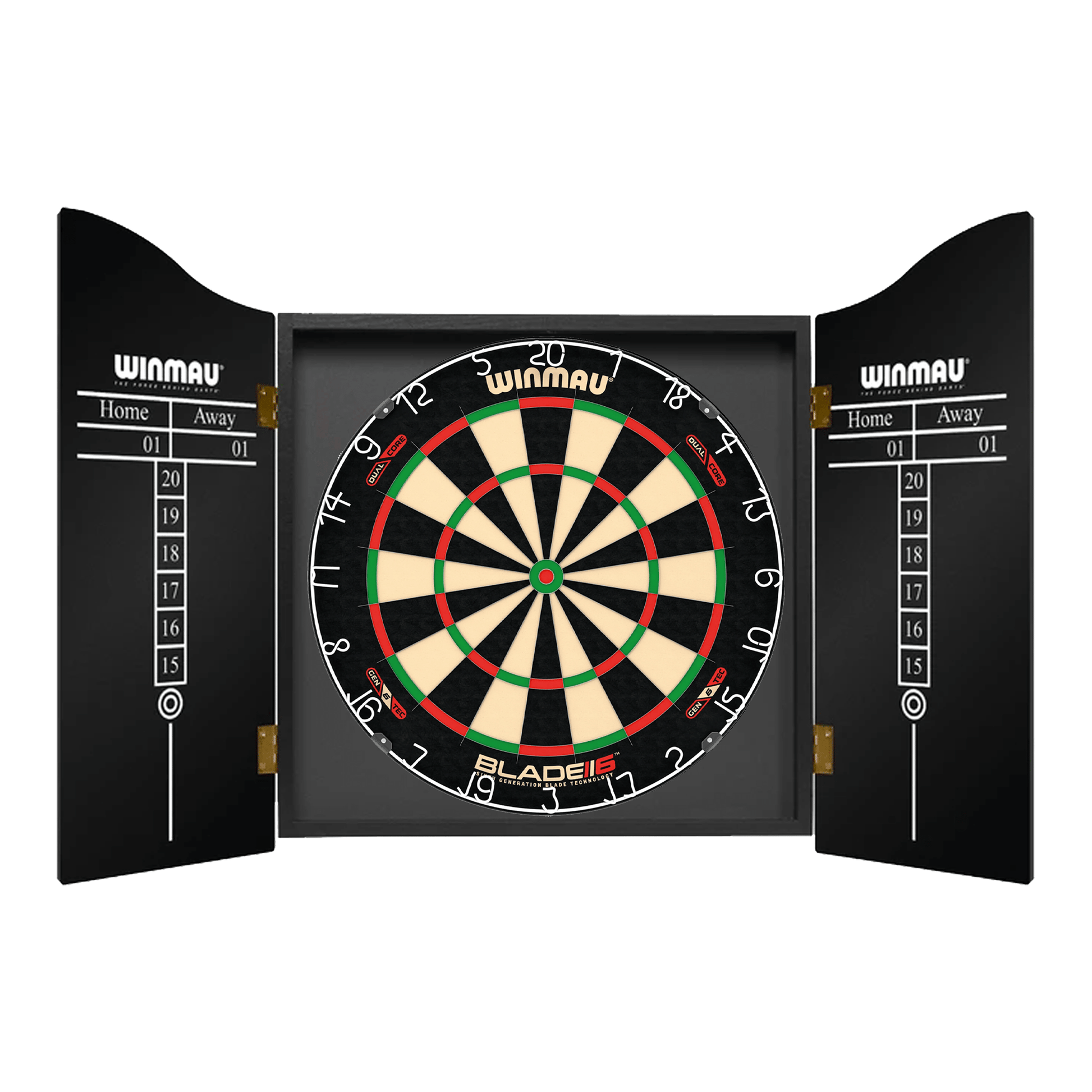 Winmau Blade 6 Dual Core Dartboard & Cabinet Bundle Dartboard Bundles