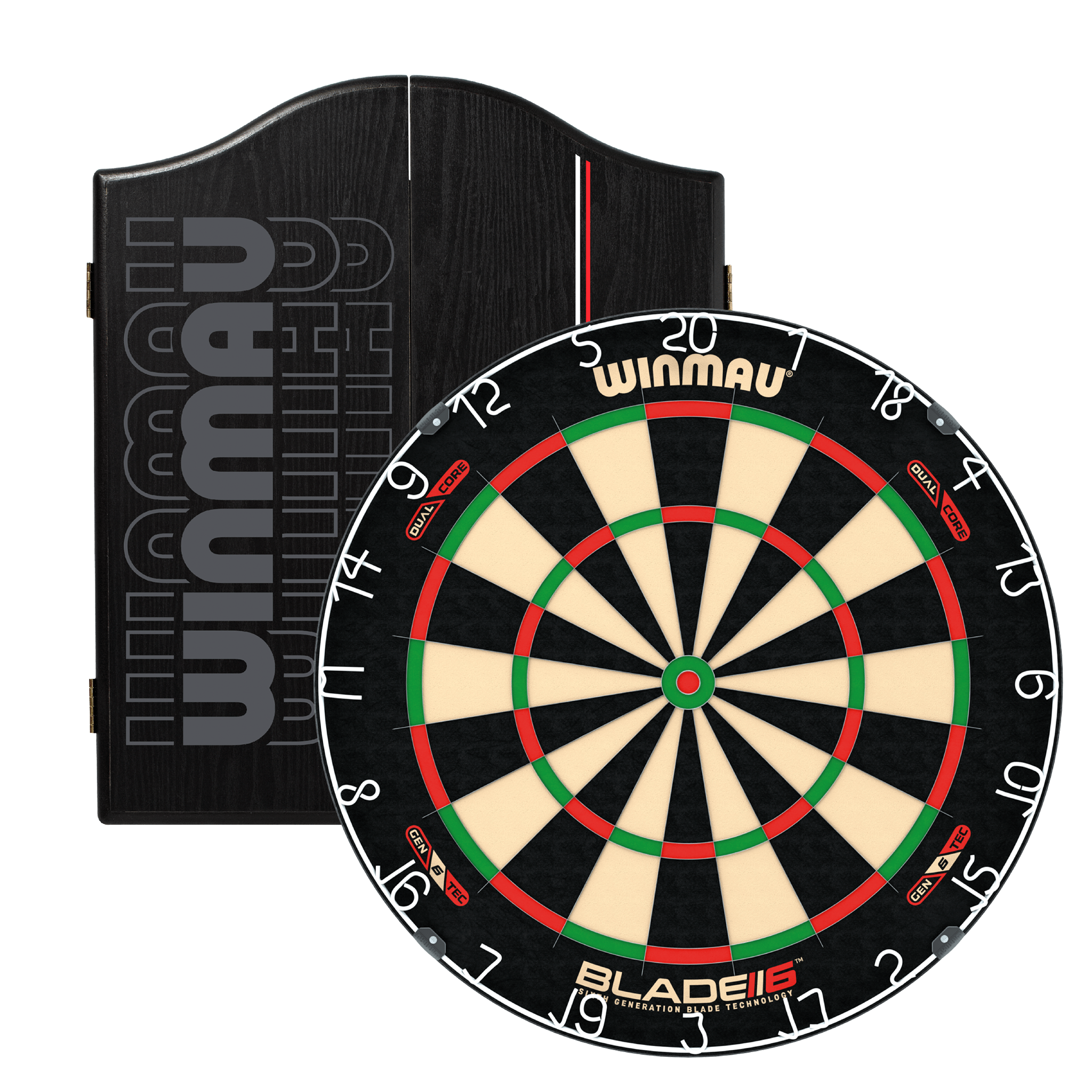Winmau Blade 6 Dual Core Dartboard & Cabinet Bundle Dartboard Bundles