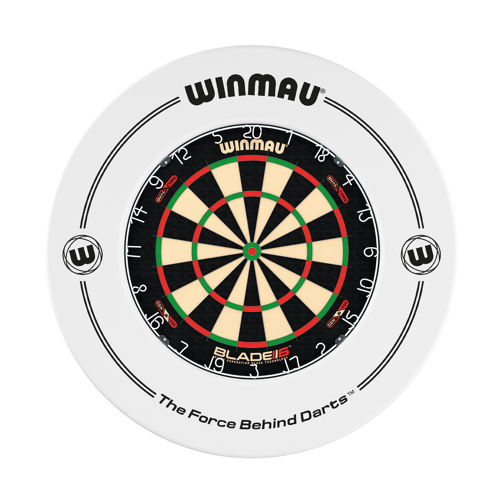Winmau Blade 6 Dual Core Dartboard & Surround Bundle Blade 6 Dual Core / White Boards