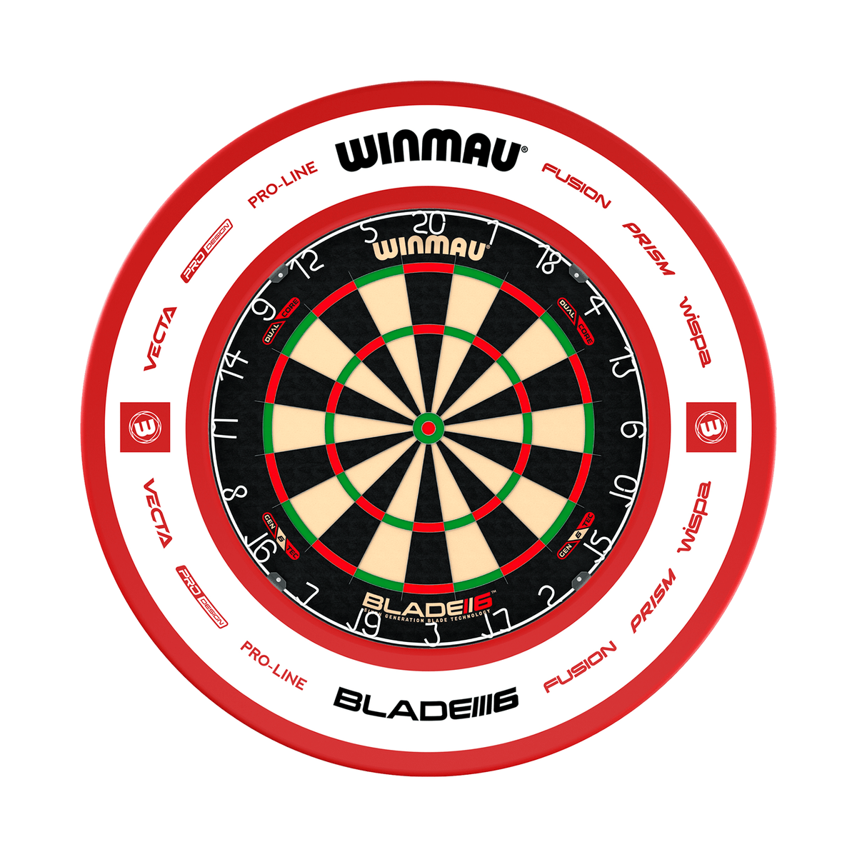 Winmau Blade 6 Dual Core Dartboard & Surround Bundle Dartboard Bundles